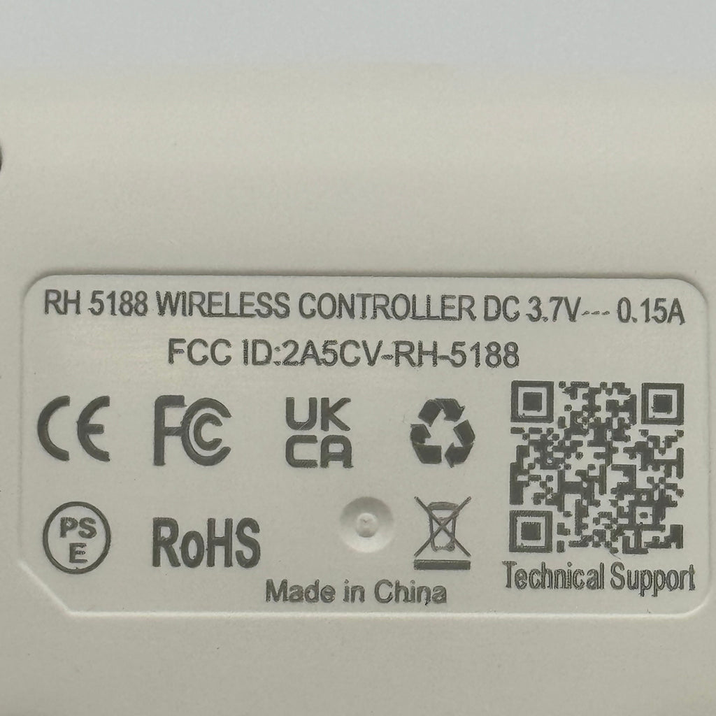 RH Wireless Controller RH 5188 Wireless Controller DC 3.7V White