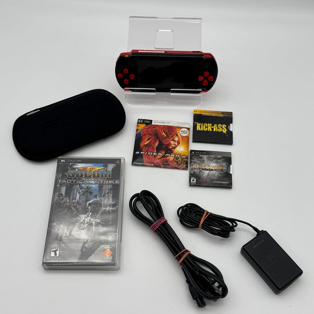Sony PSP-3001 Black Handheld Console w/ Memory Card and 4 Games- Tested and Working