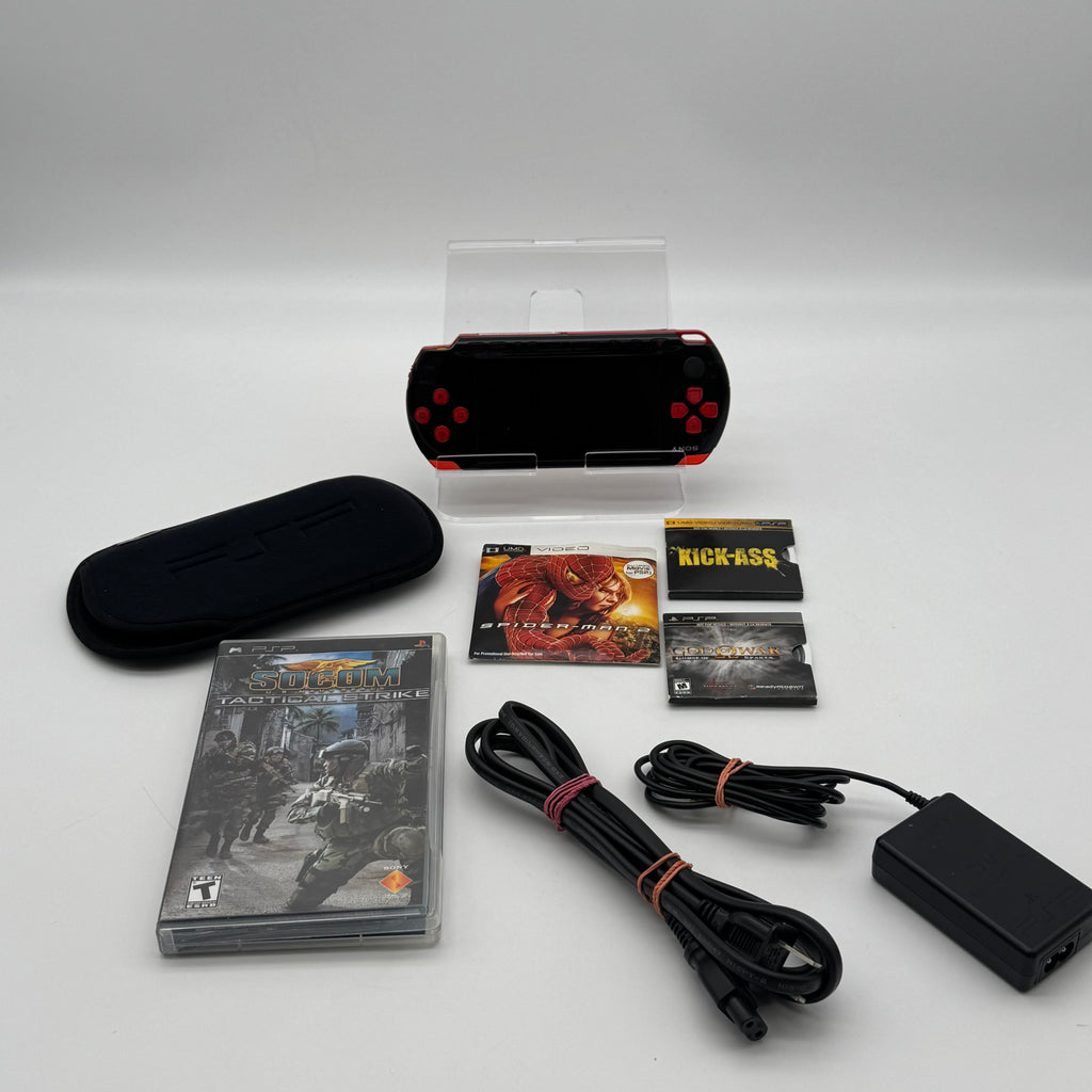 Sony PSP-3001 Black Handheld Console w/ Memory Card and 4 Games- Tested and Working
