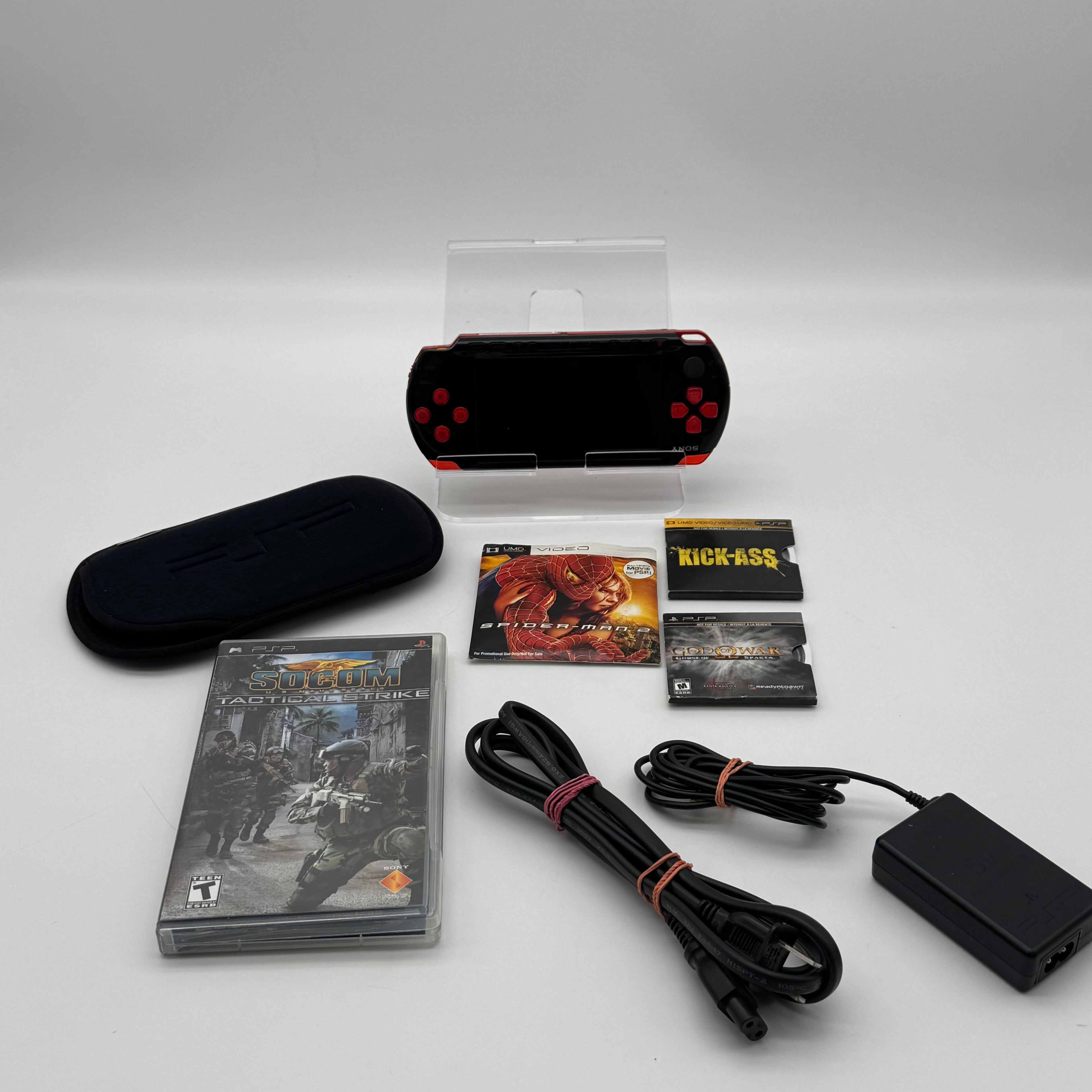 Sony PSP-3001 Black Handheld Console w/ Memory Card and 4 Games- Tested and Working