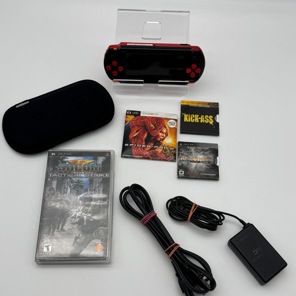 Sony PSP-3001 Black Handheld Console w/ Memory Card and 4 Games- Tested and Working