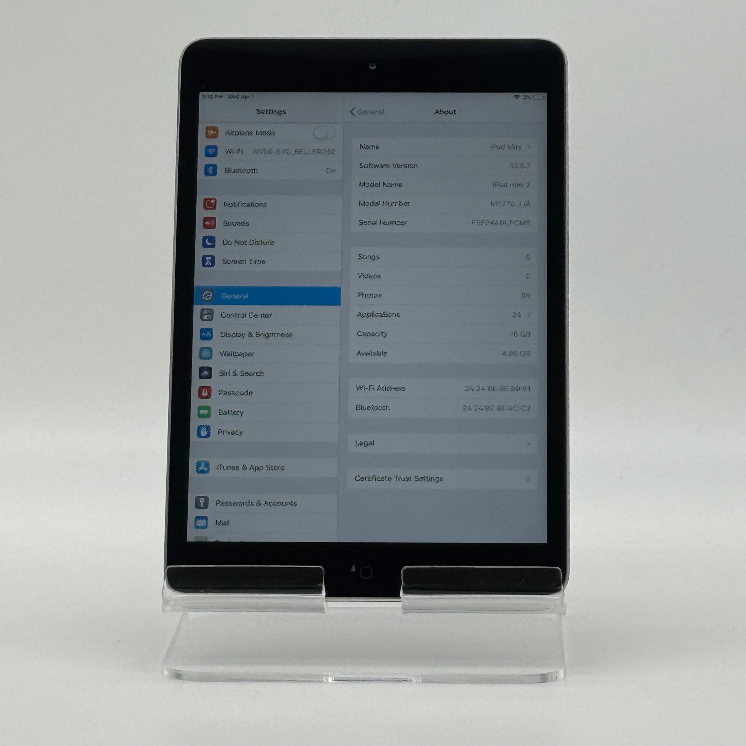 Apple iPad Mini (2nd Gen) A1489 - Black - 16GB - Wi-Fi Only