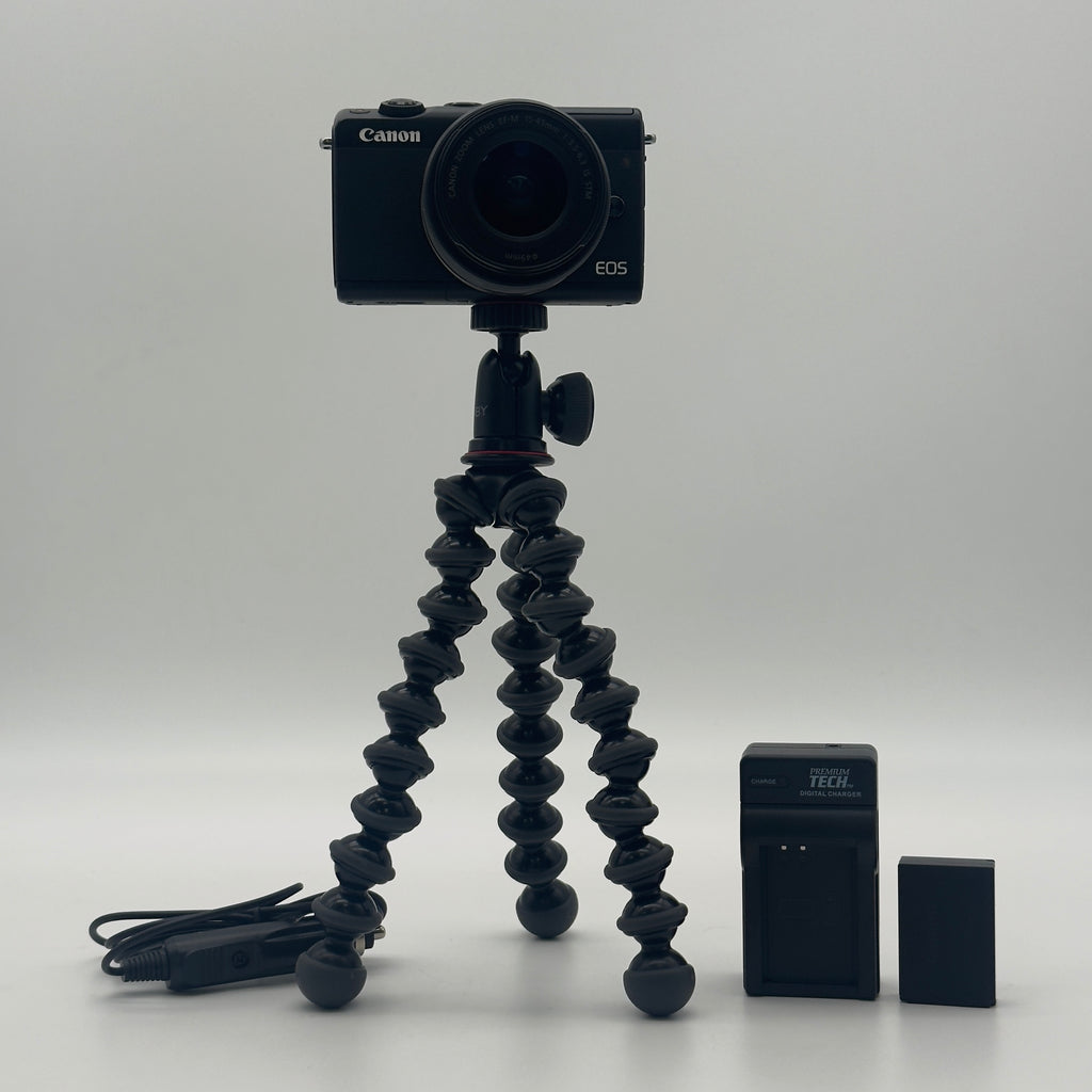 Canon EOS M100 24.2MP Digital Camera (EF-M IS STM 15-45mm) with Tripod