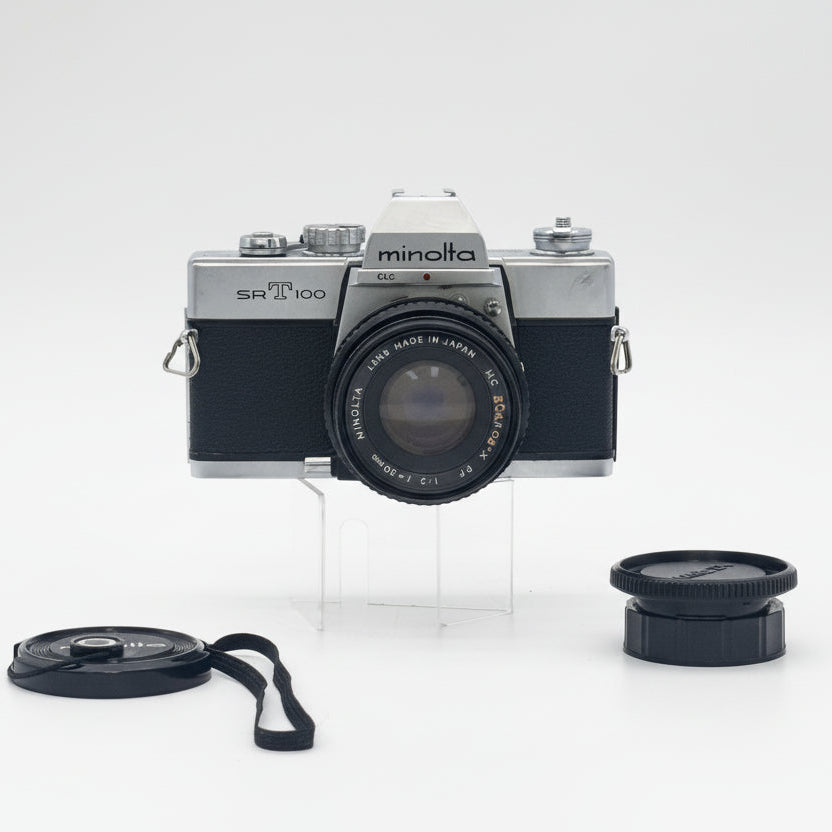 Minolta SRT 100 35mm SLR Film Camera with MC Rokkor-PF 1:1.9 f=55mm Lens