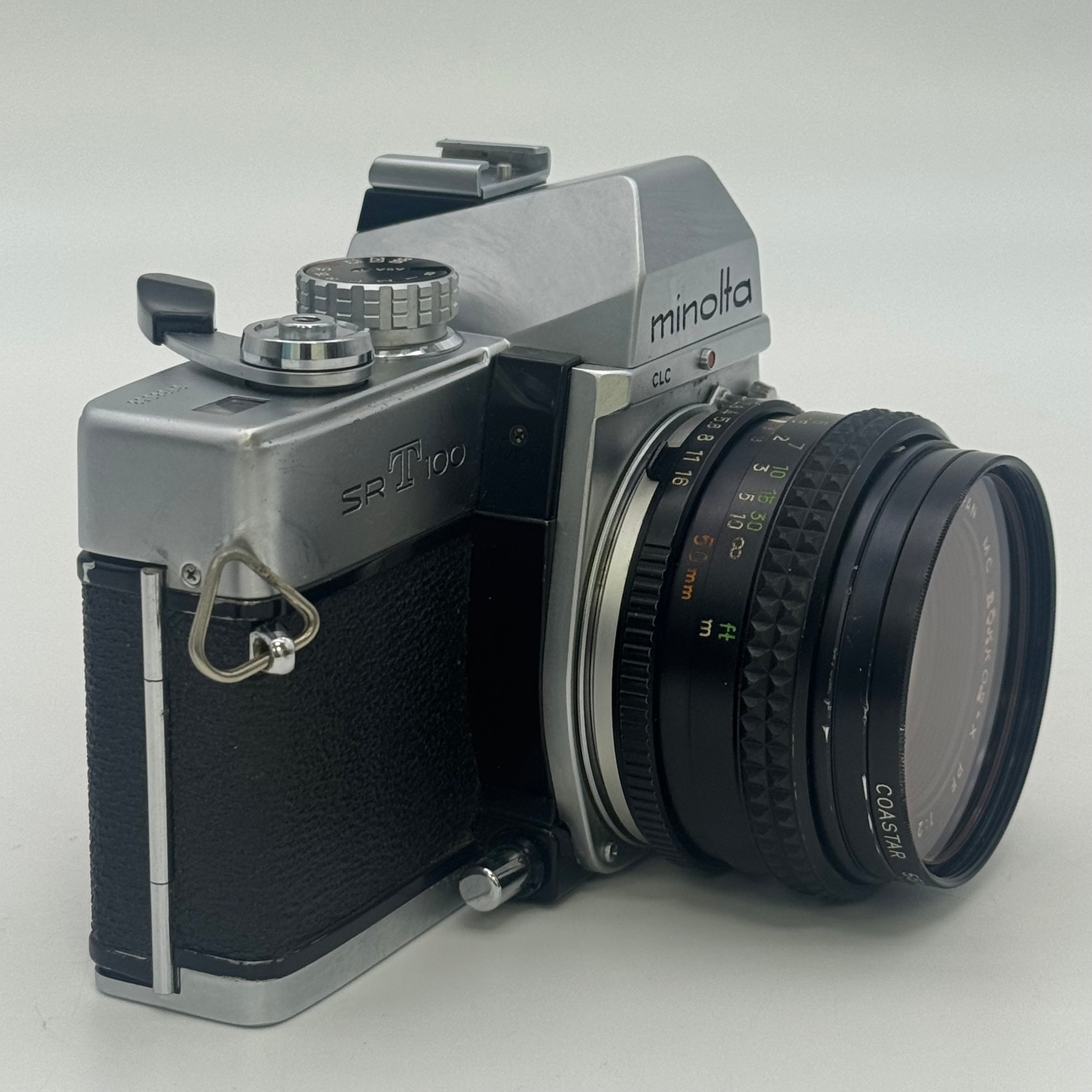 Minolta SRT 100 35mm SLR Film Camera with MC Rokkor-PF 1:1.9 f=55mm Lens