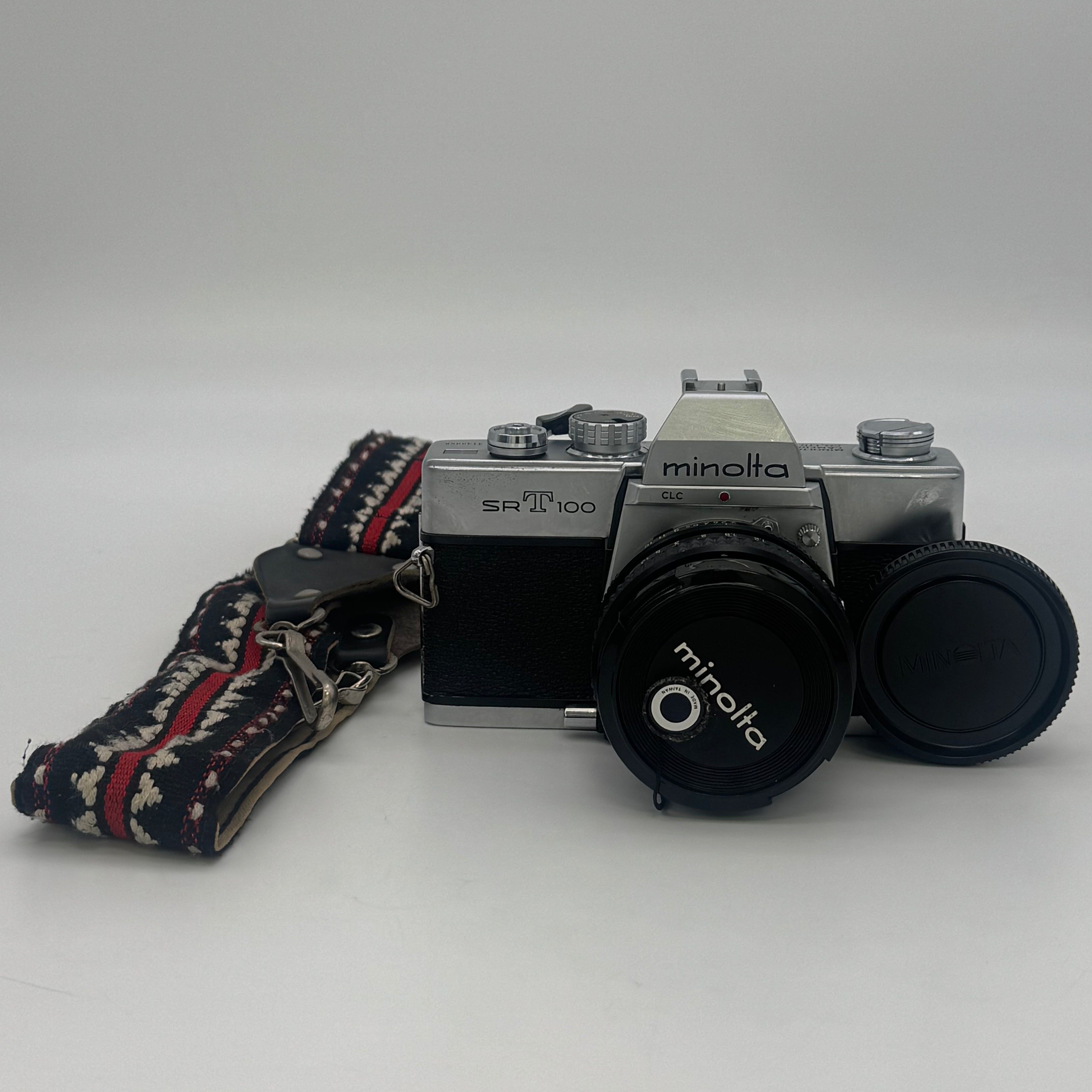 Minolta SRT 100 35mm SLR Film Camera with MC Rokkor-PF 1:1.9 f=55mm Lens