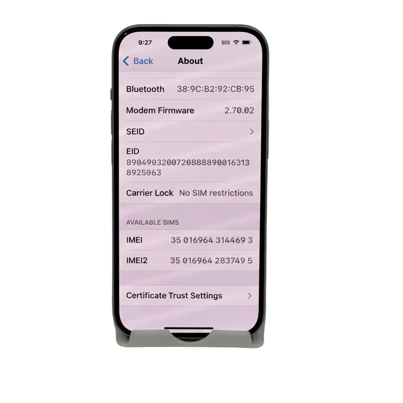 Unlocked Apple iPhone 15 - 128 GB - White- MTLY3LL/A BH 88% Clean IMEI