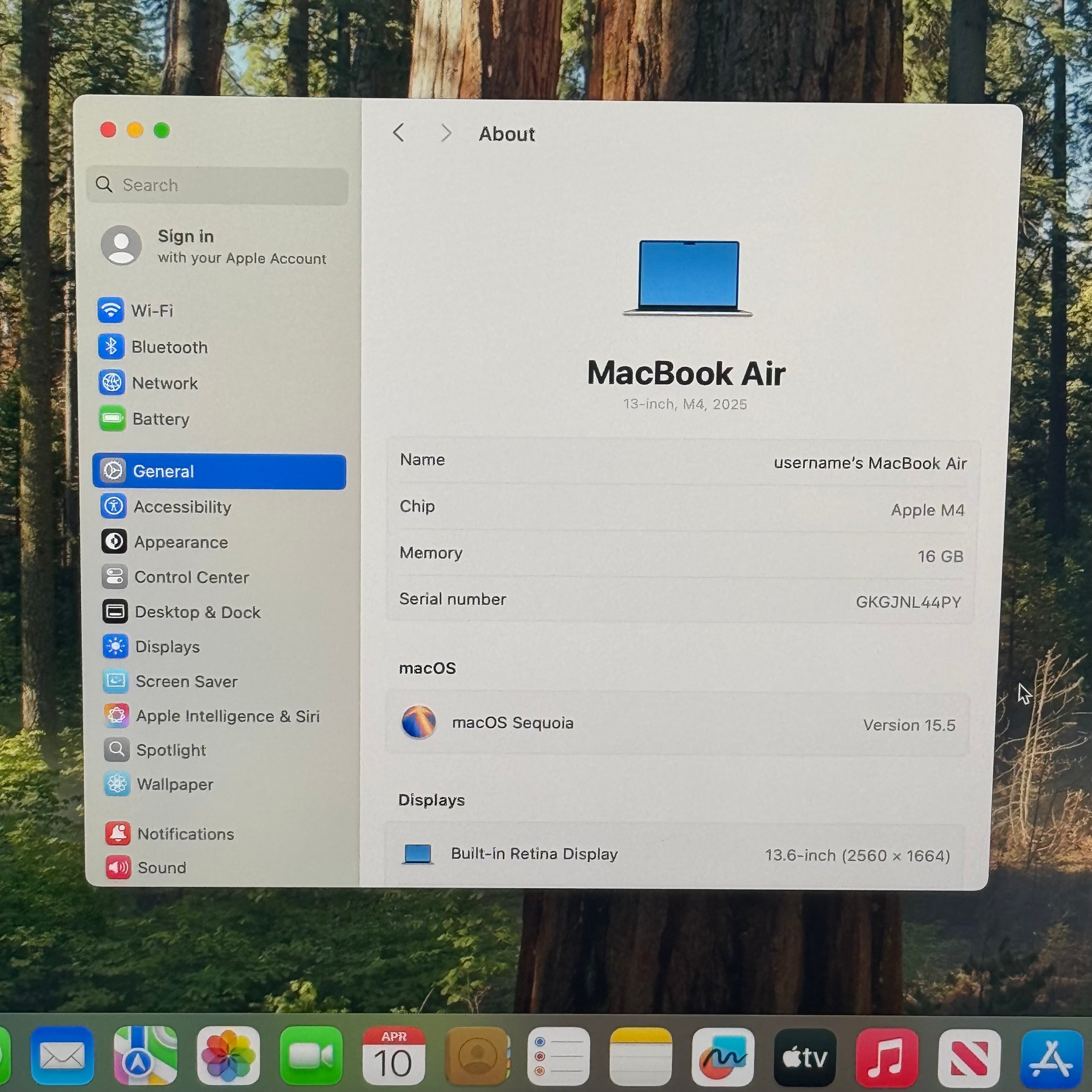Apple MacBook Air 13.3-inch M4 A3240 2025 16GB 256GB Silver