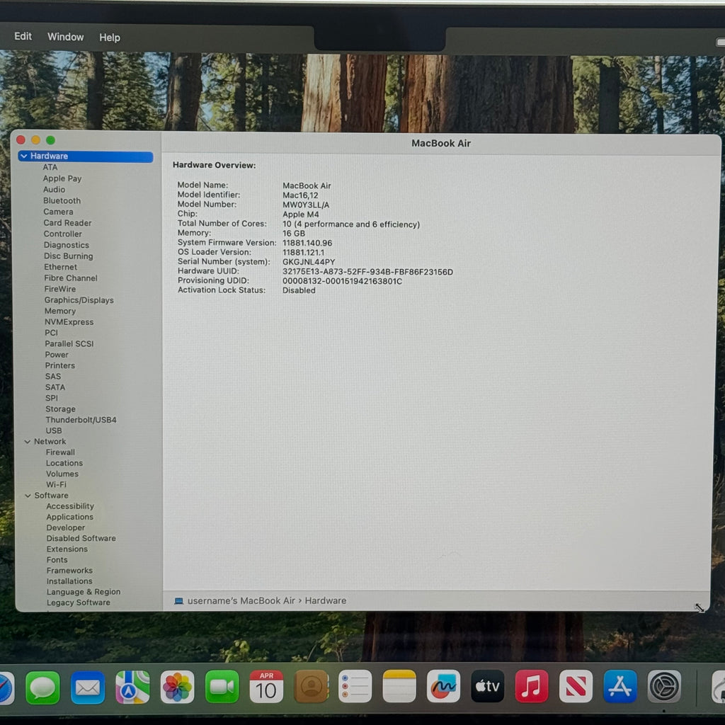 Apple MacBook Air 13.3-inch M4 A3240 2025 16GB 256GB Silver