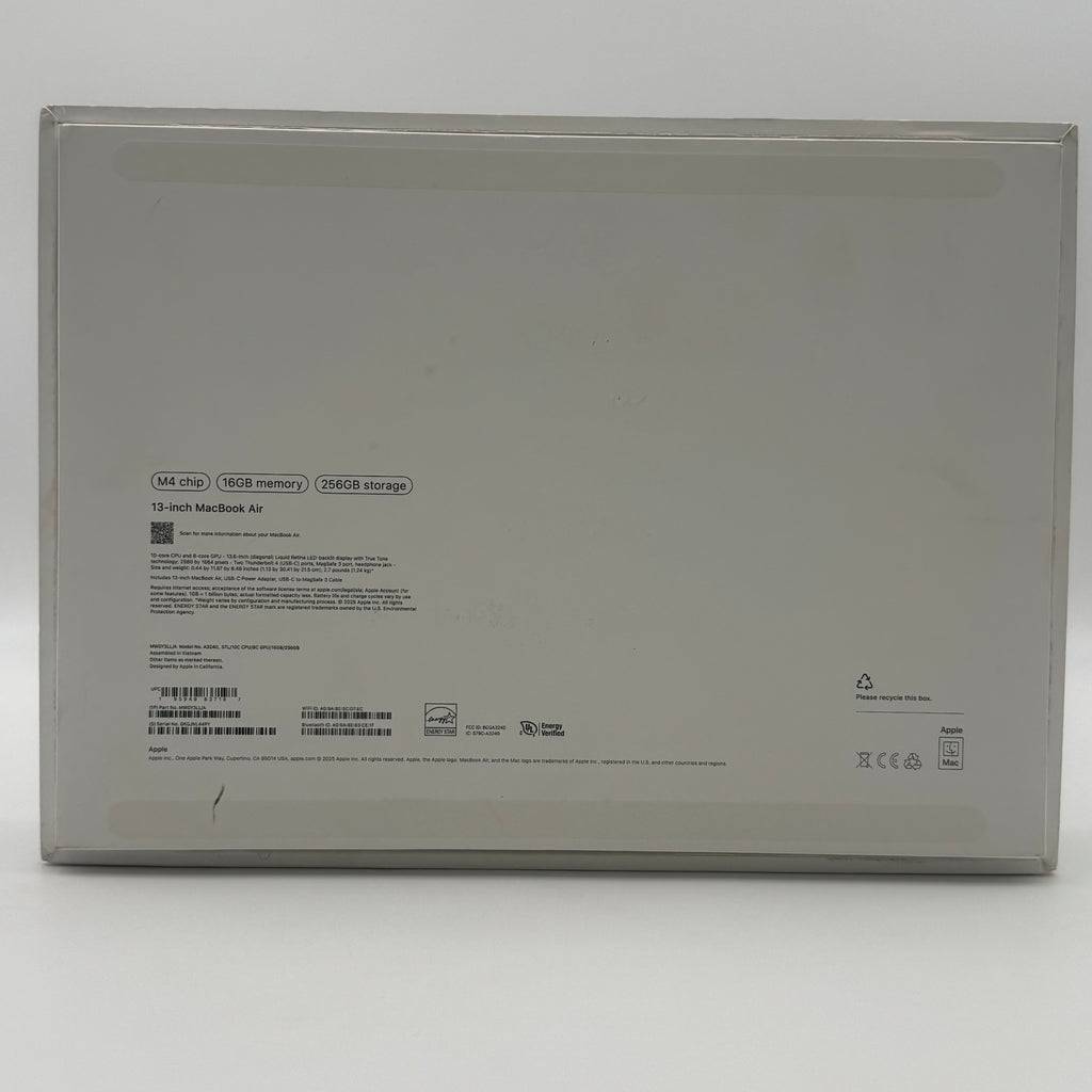 Apple MacBook Air 13.3-inch M4 A3240 2025 16GB 256GB Silver