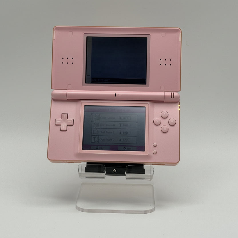 Nintendo DS Lite Pink USG-001 w/ Stylus & 6 Games, No Charger
