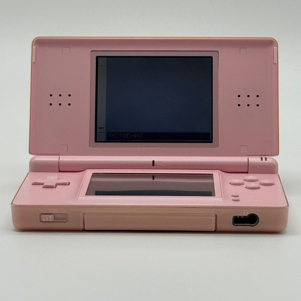 Nintendo DS Lite Pink USG-001 w/ Stylus & 6 Games, No Charger