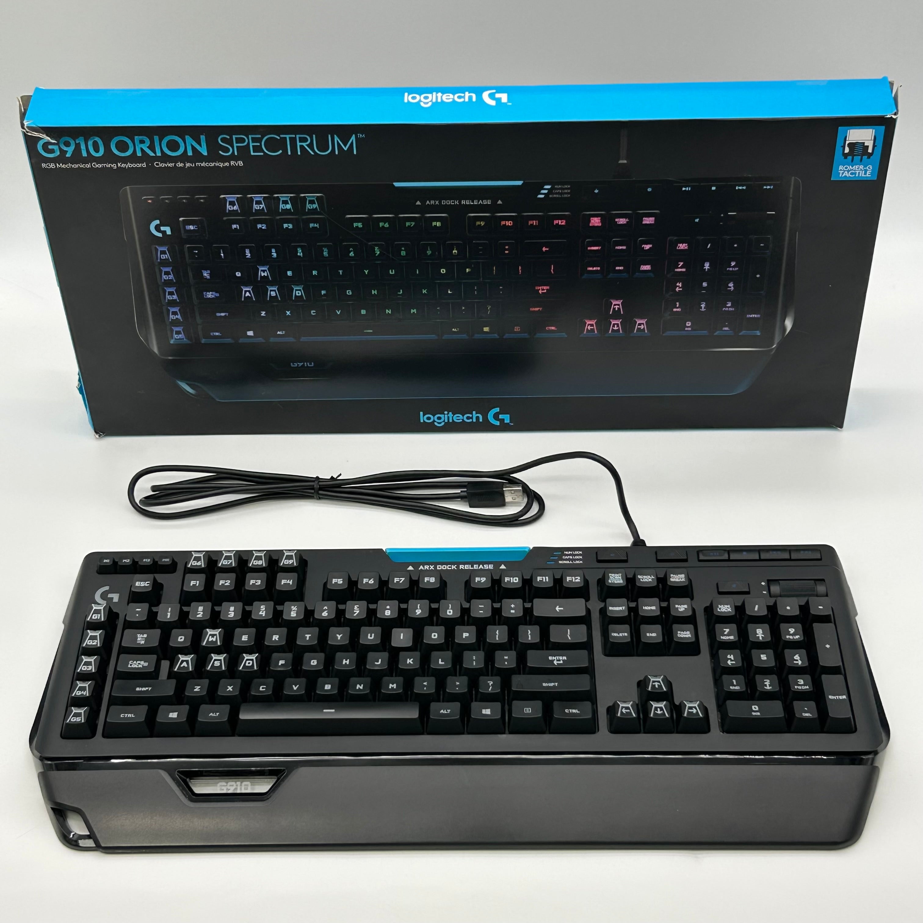 Logitech G910 Orion Spectrum RGB Mechanical Gaming Keyboard - Black Tested/Works