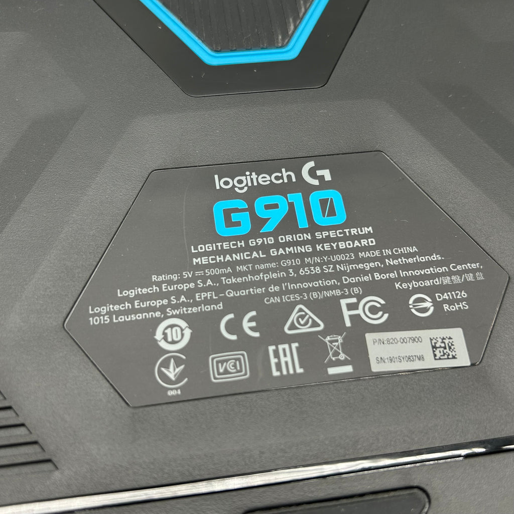 Logitech G910 Orion Spectrum RGB Mechanical Gaming Keyboard - Black Tested/Works