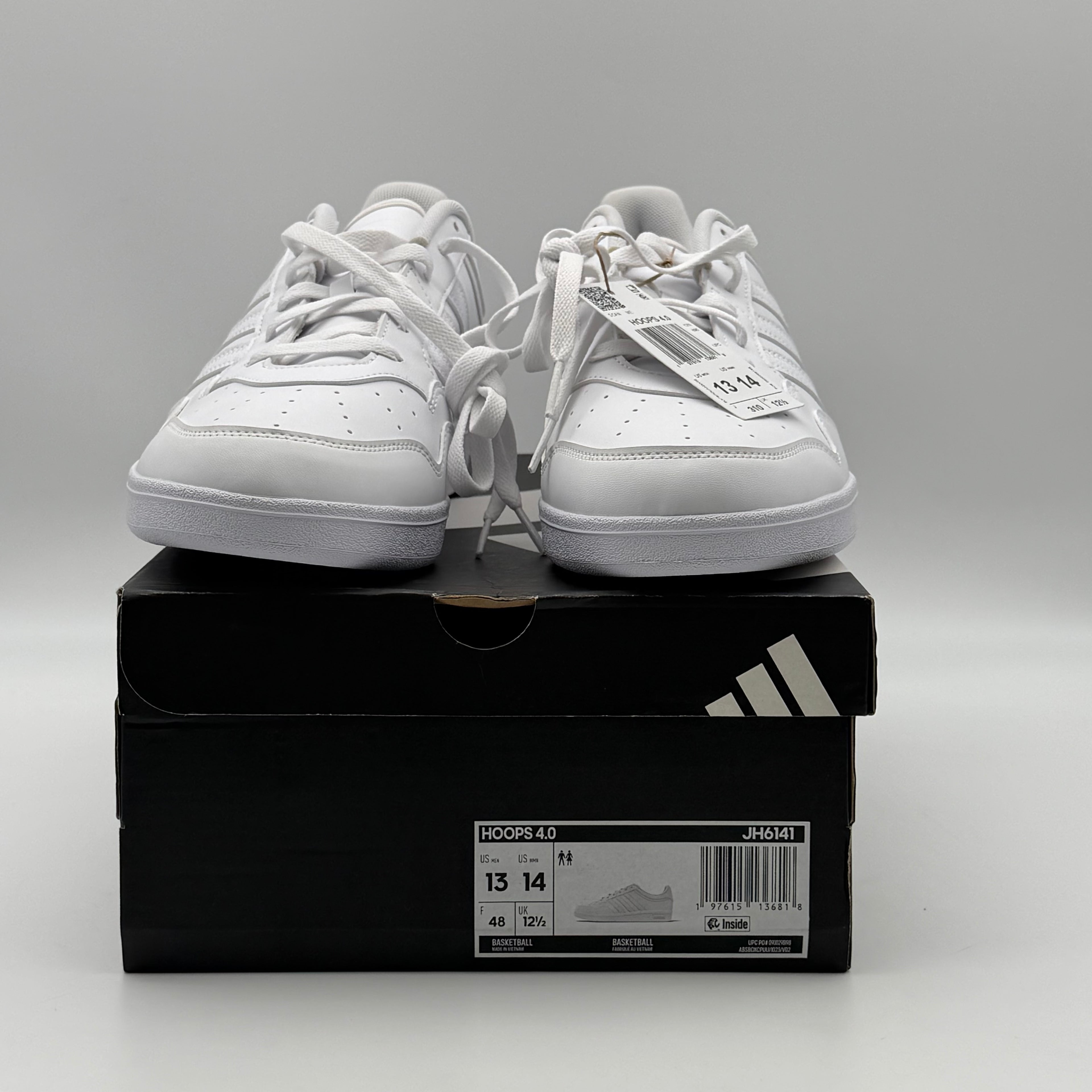 Adidas Hoops 4.0 JH6141 Sneakers US Men 13 White New Open Box