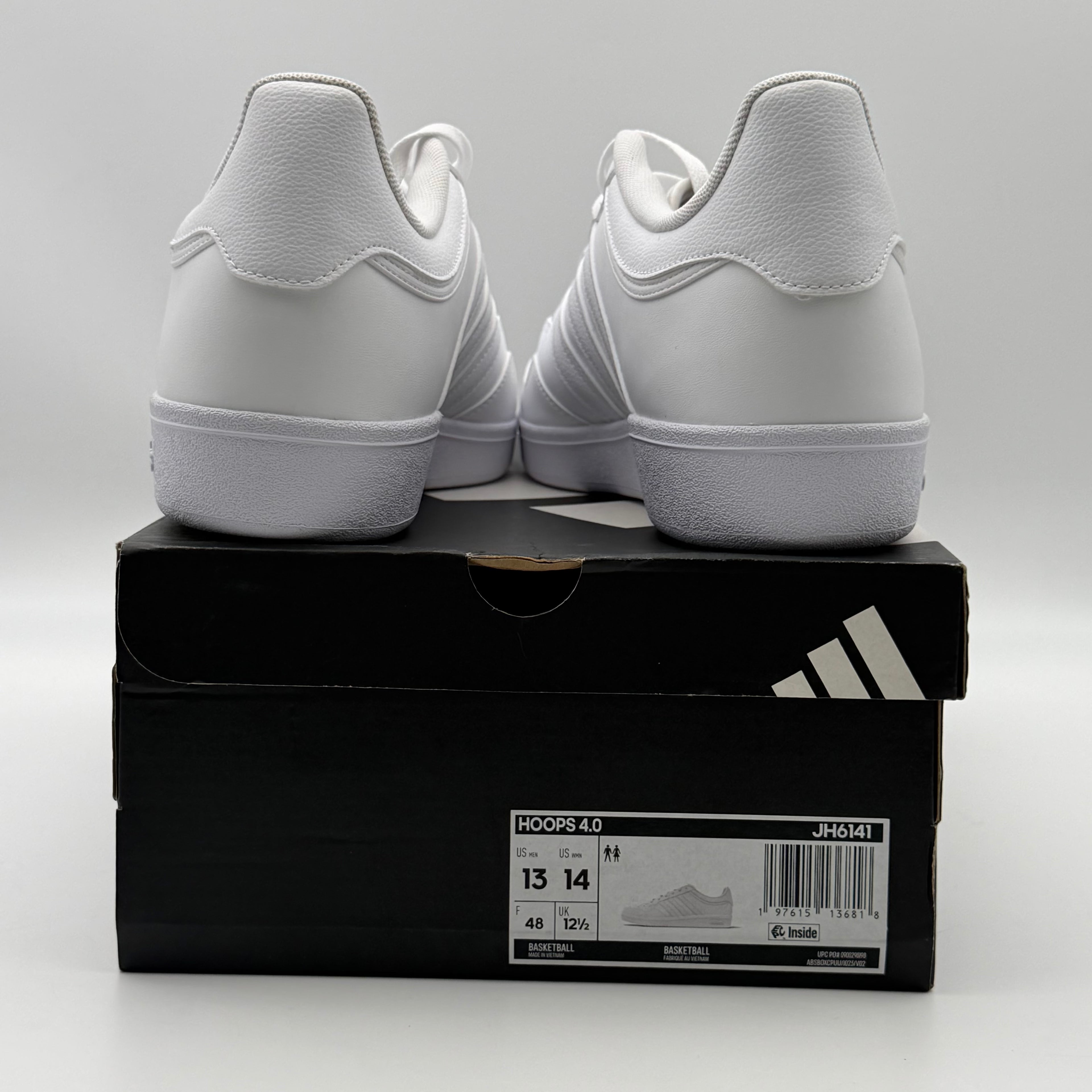 Adidas Hoops 4.0 JH6141 Sneakers US Men 13 White New Open Box