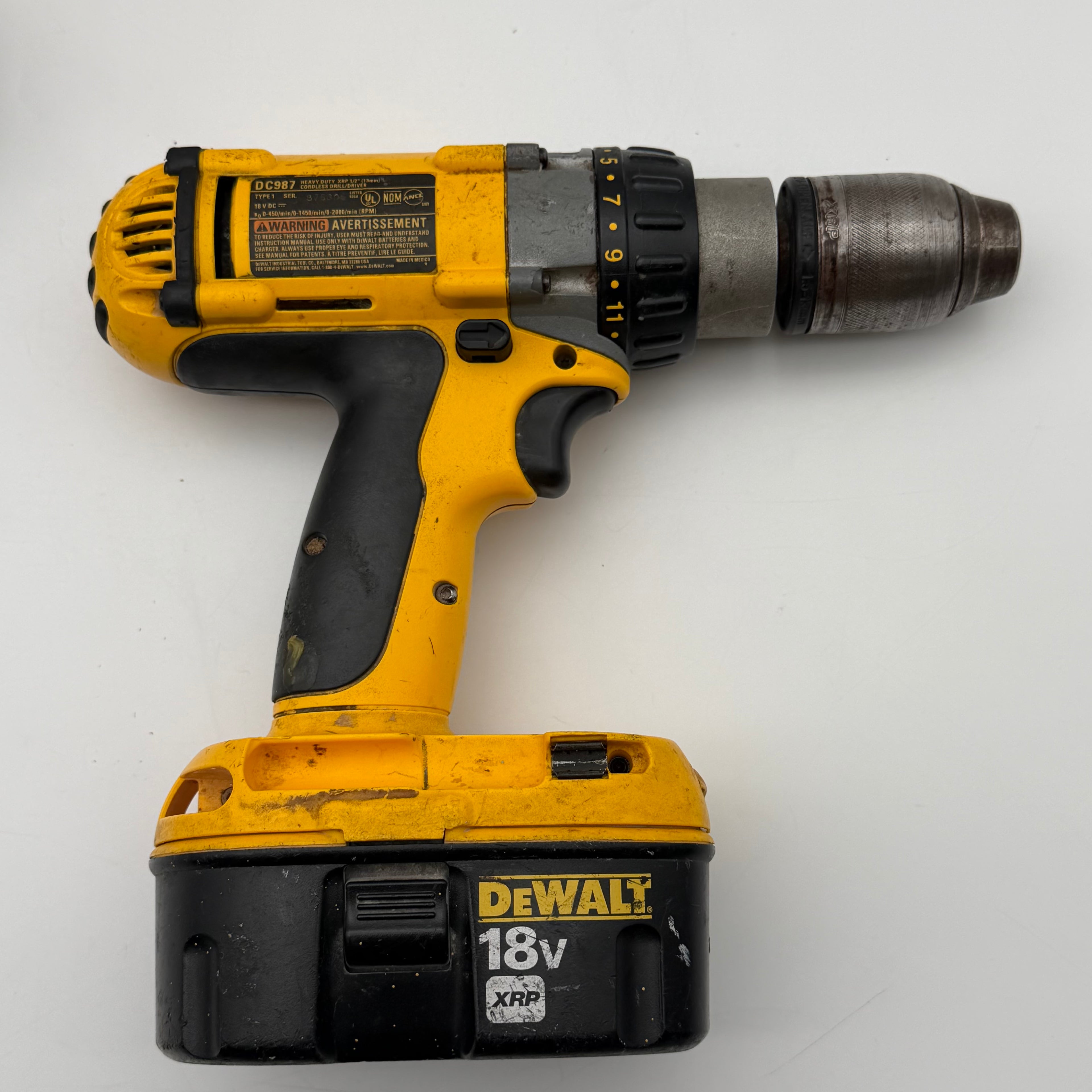 DeWalt DC987 Cordless Drill Bundle DC9096 Battery DW919 Flashlight - Tested