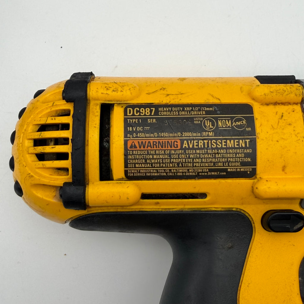 DeWalt DC987 Cordless Drill Bundle DC9096 Battery DW919 Flashlight - Tested