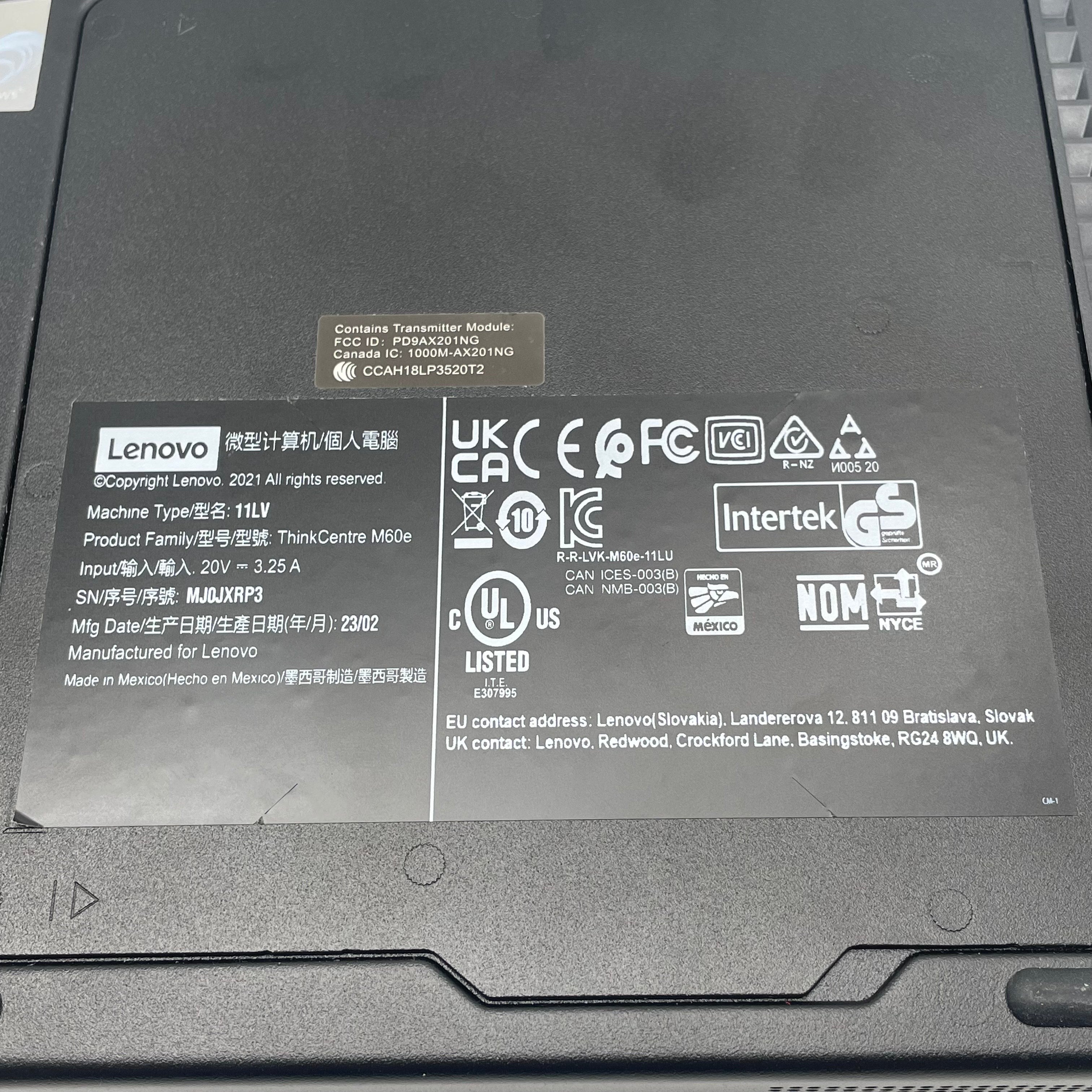 Lenovo ThinkCentre M60e Tiny PC i5-1035G1, 8GB, 256GB, W11