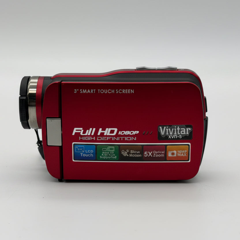 Vivitar DVP-945HD Digital Camcorder Red 2.7" LCD HD Video Camera Tested