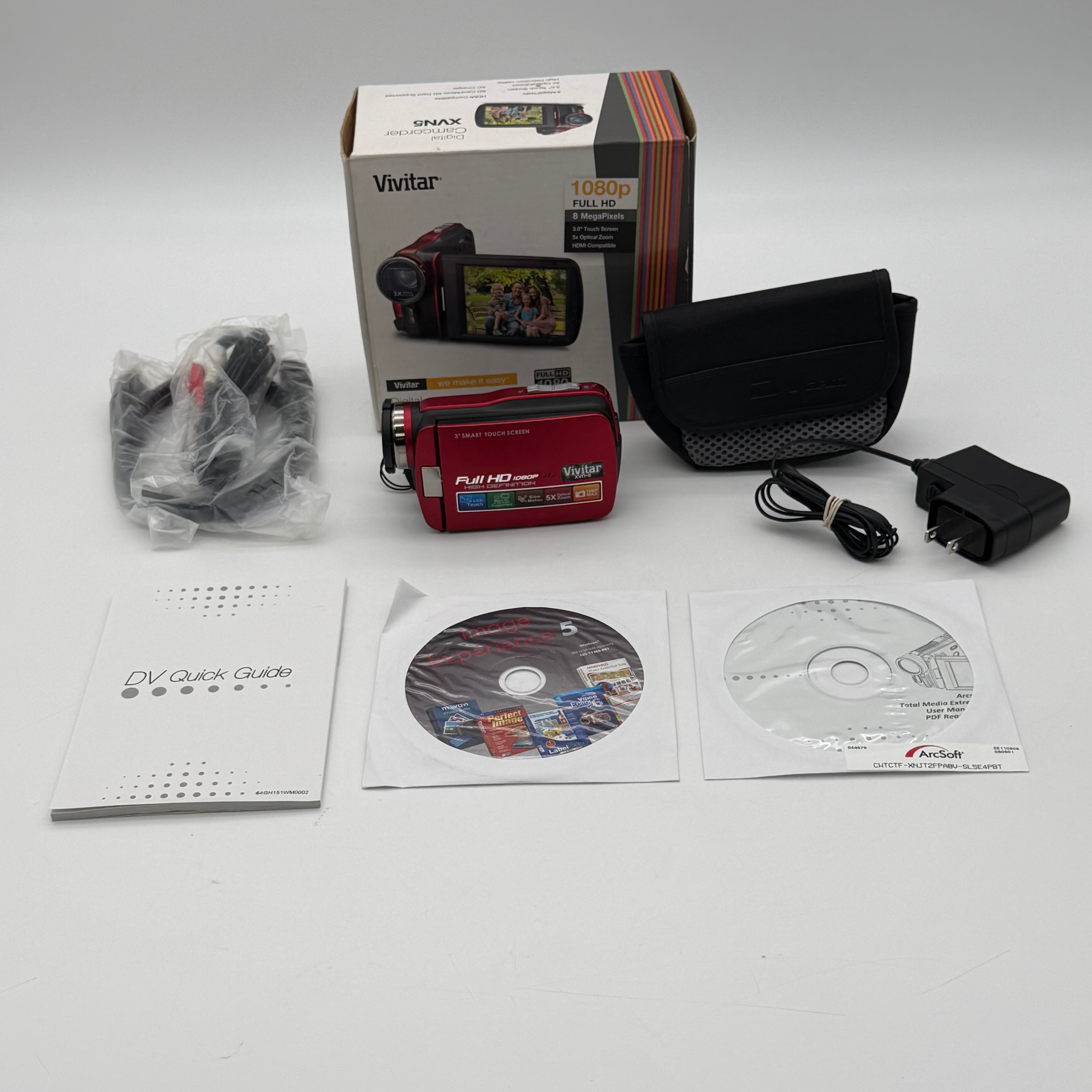 Vivitar DVP-945HD Digital Camcorder Red 2.7" LCD HD Video Camera Tested