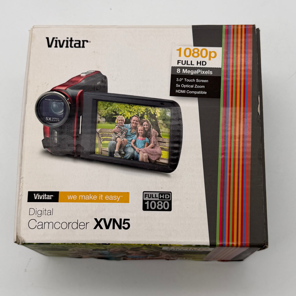Vivitar DVP-945HD Digital Camcorder Red 2.7" LCD HD Video Camera Tested