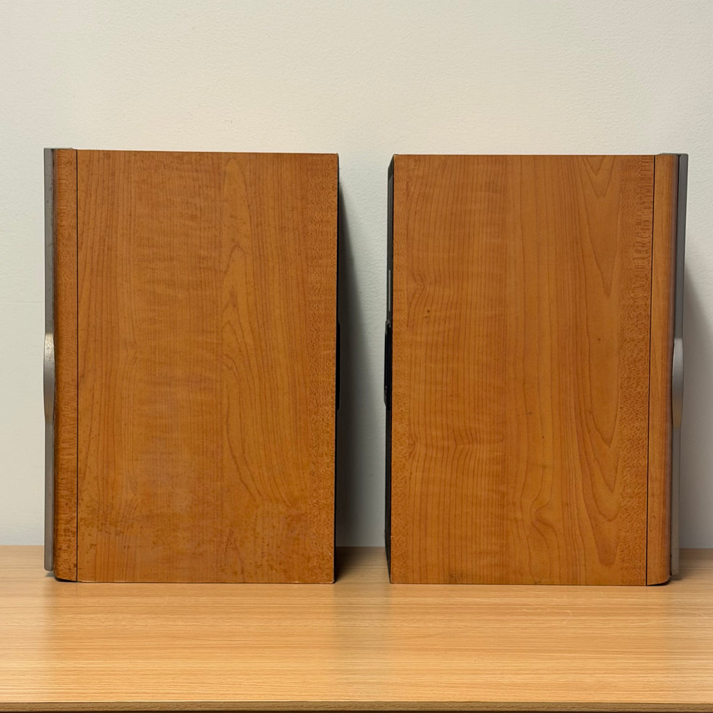 2 Sony SS-NX1 Speaker System Stereo Woodgrain Design Speakers 6ohms Untested