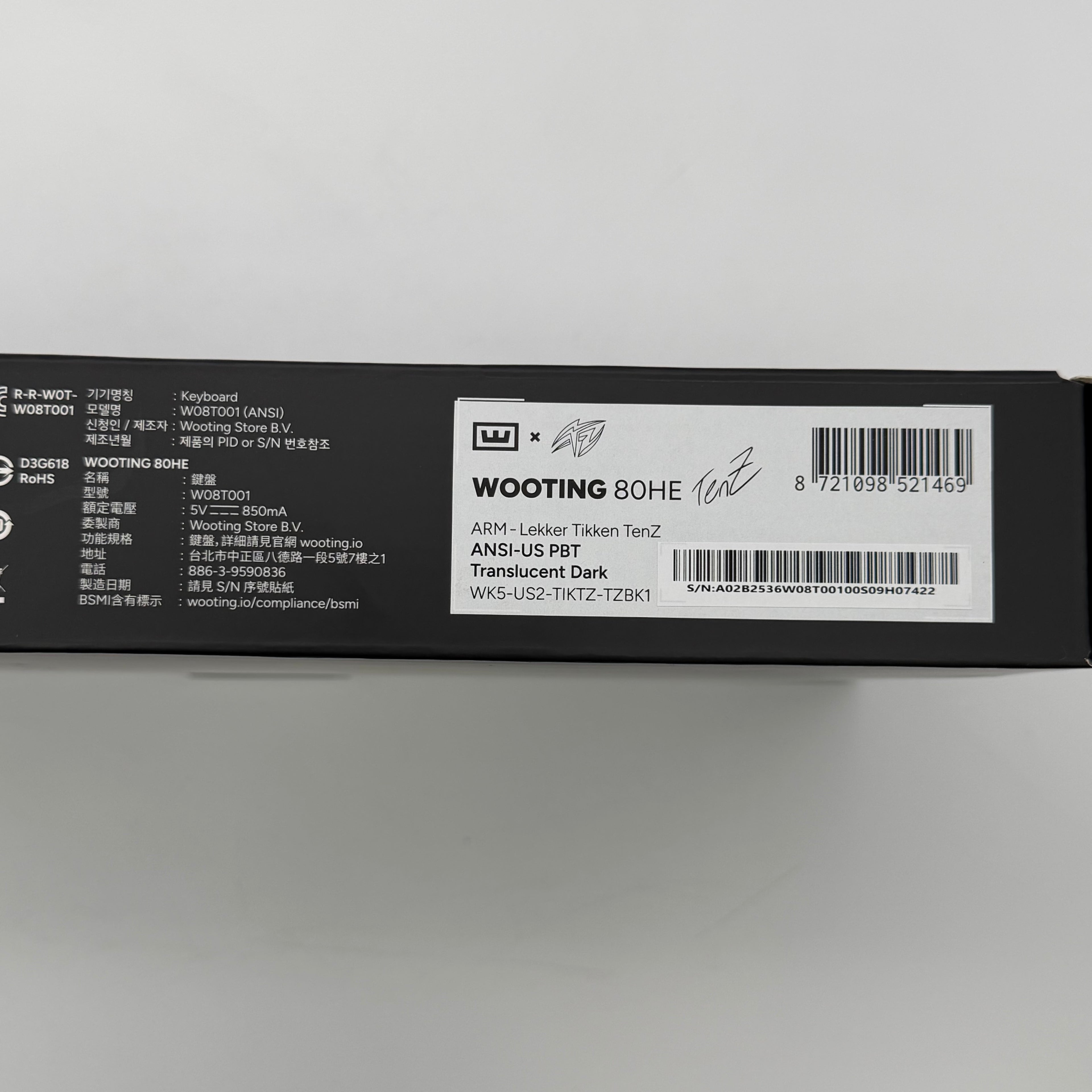 Wooting 80HE Tenz Takeover Edition New Open Box