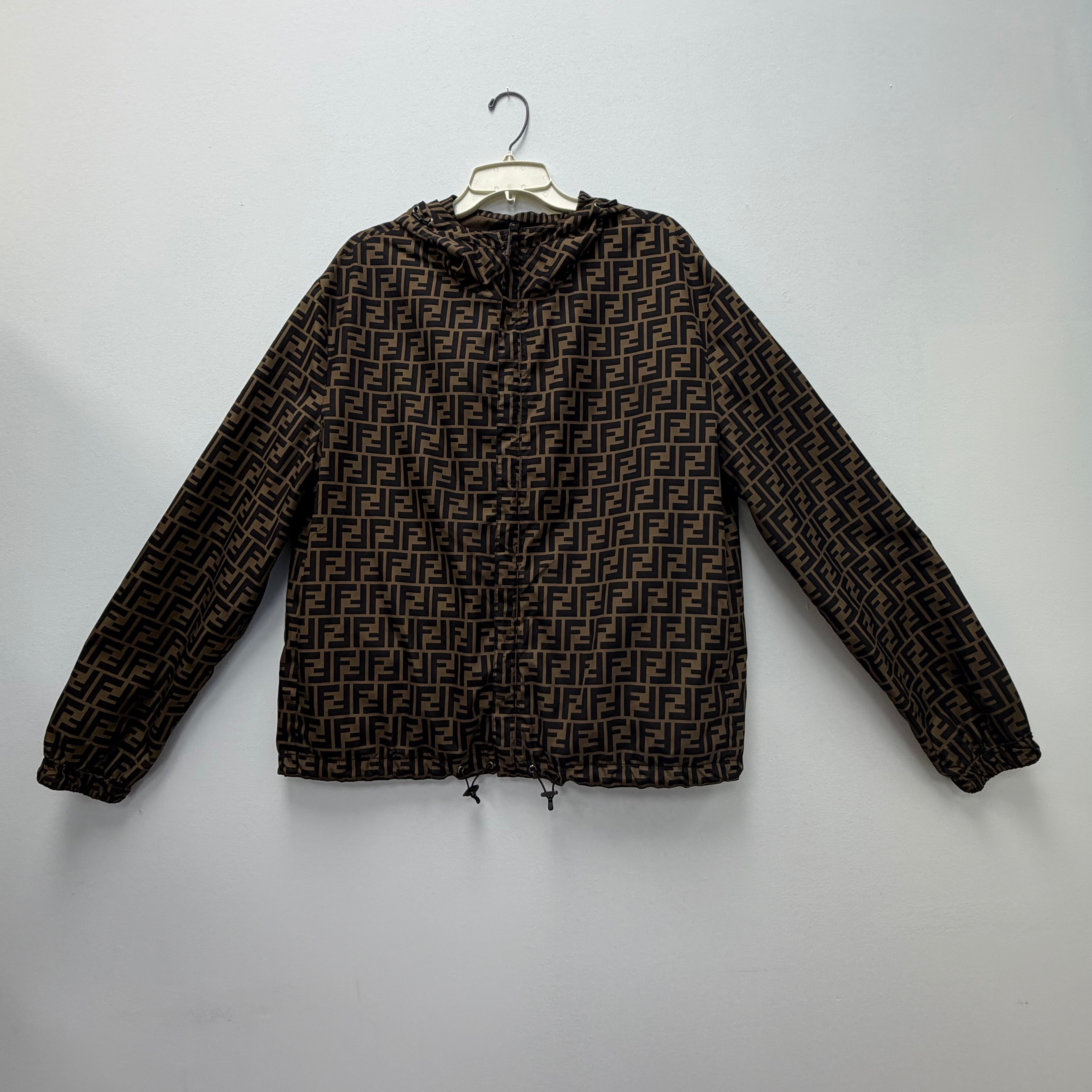 Fendi Vintage Jacket Monogram Reversible Windbreaker Size Large (52)