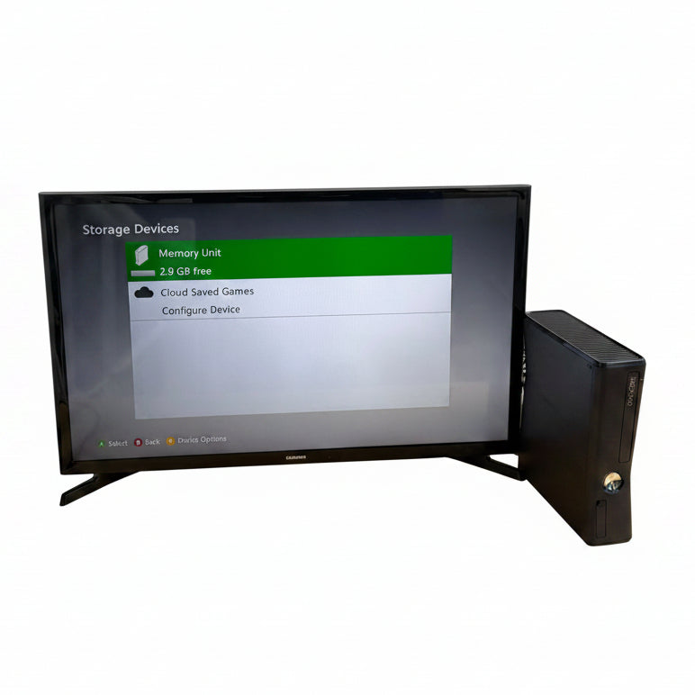 Microsoft Xbox 360 S (1439) 2010 Black 4GB + Kinect Sensor + 4 Games
