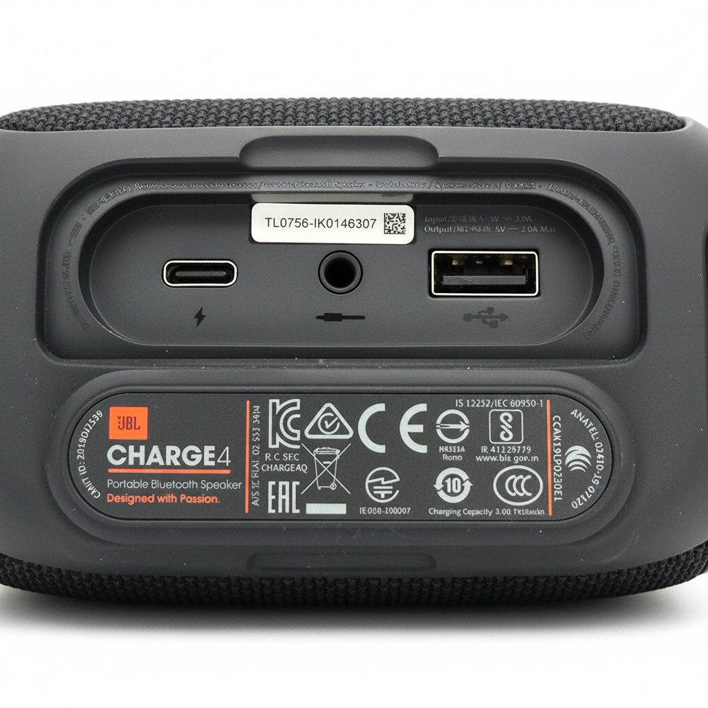 JBL Charge 4 Bluetooth Speaker Black USB With Charger
