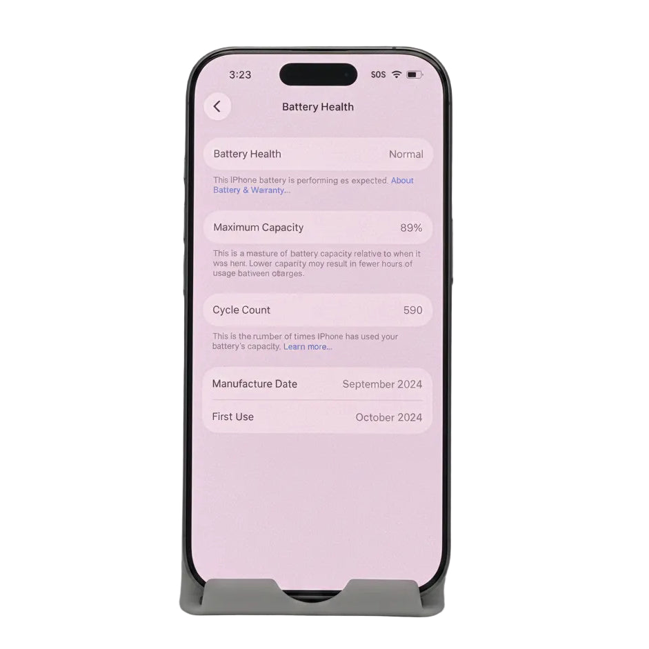 Apple iPhone 16 Pro 128GB White Titanium Unlocked 89%BH
