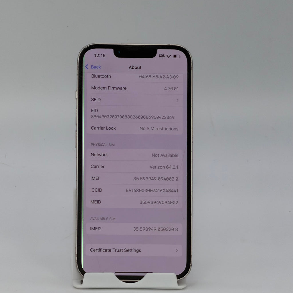 Apple iPhone 13 256GB Pink MLAR3LL/A Unlocked Cracked Back/Front
