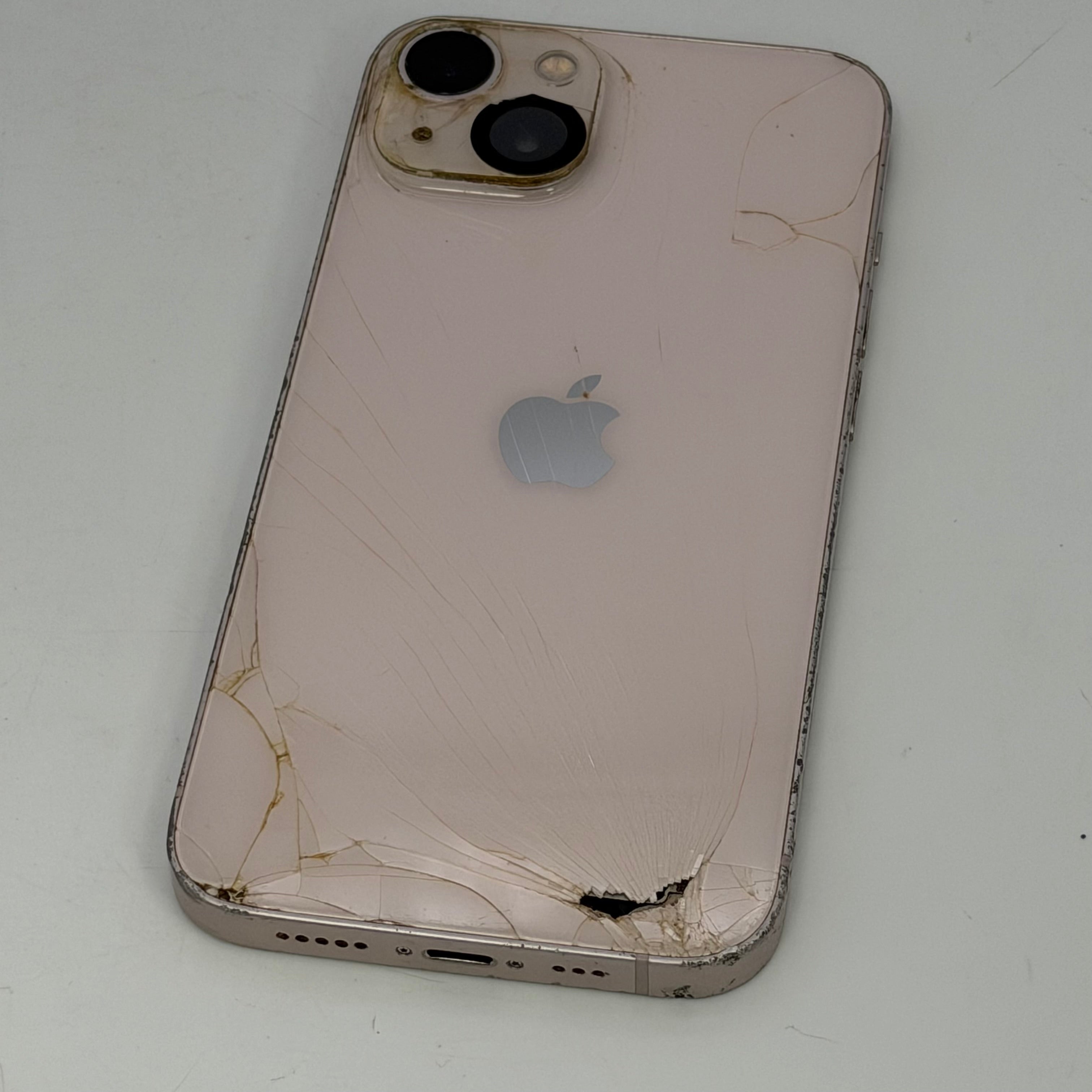 Apple iPhone 13 256GB Pink MLAR3LL/A Unlocked Cracked Back/Front