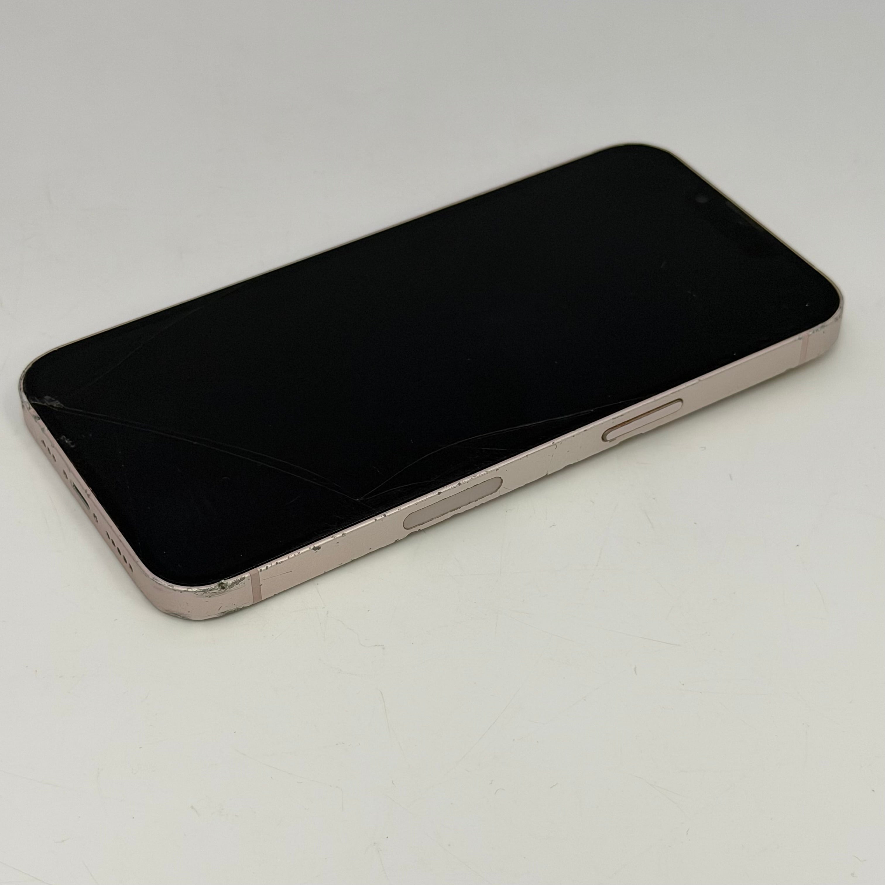 Apple iPhone 13 256GB Pink MLAR3LL/A Unlocked Cracked Back/Front