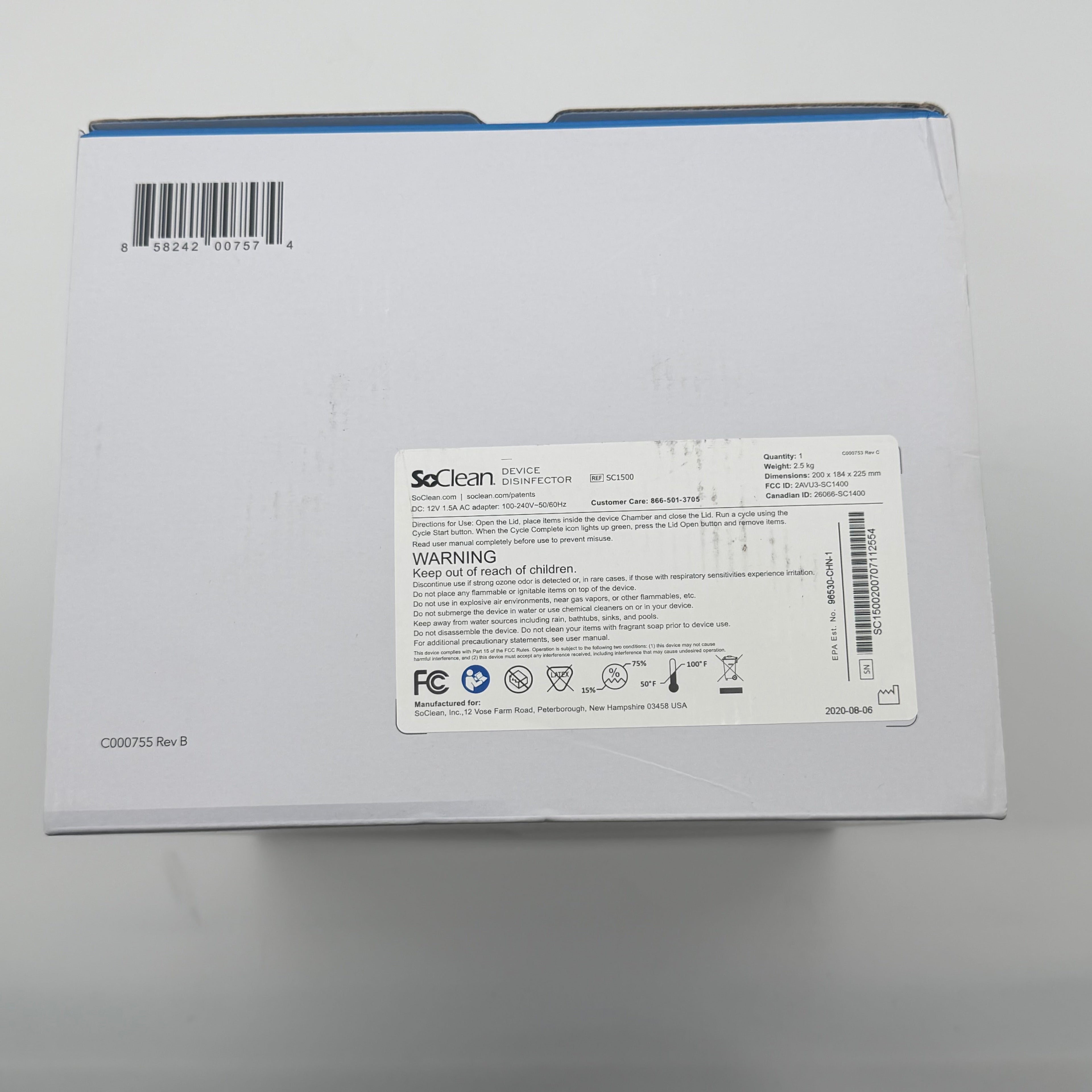 NEW SoClean O3 Smart Home Cleaning System SC1500 Device Disinfector Smartphones