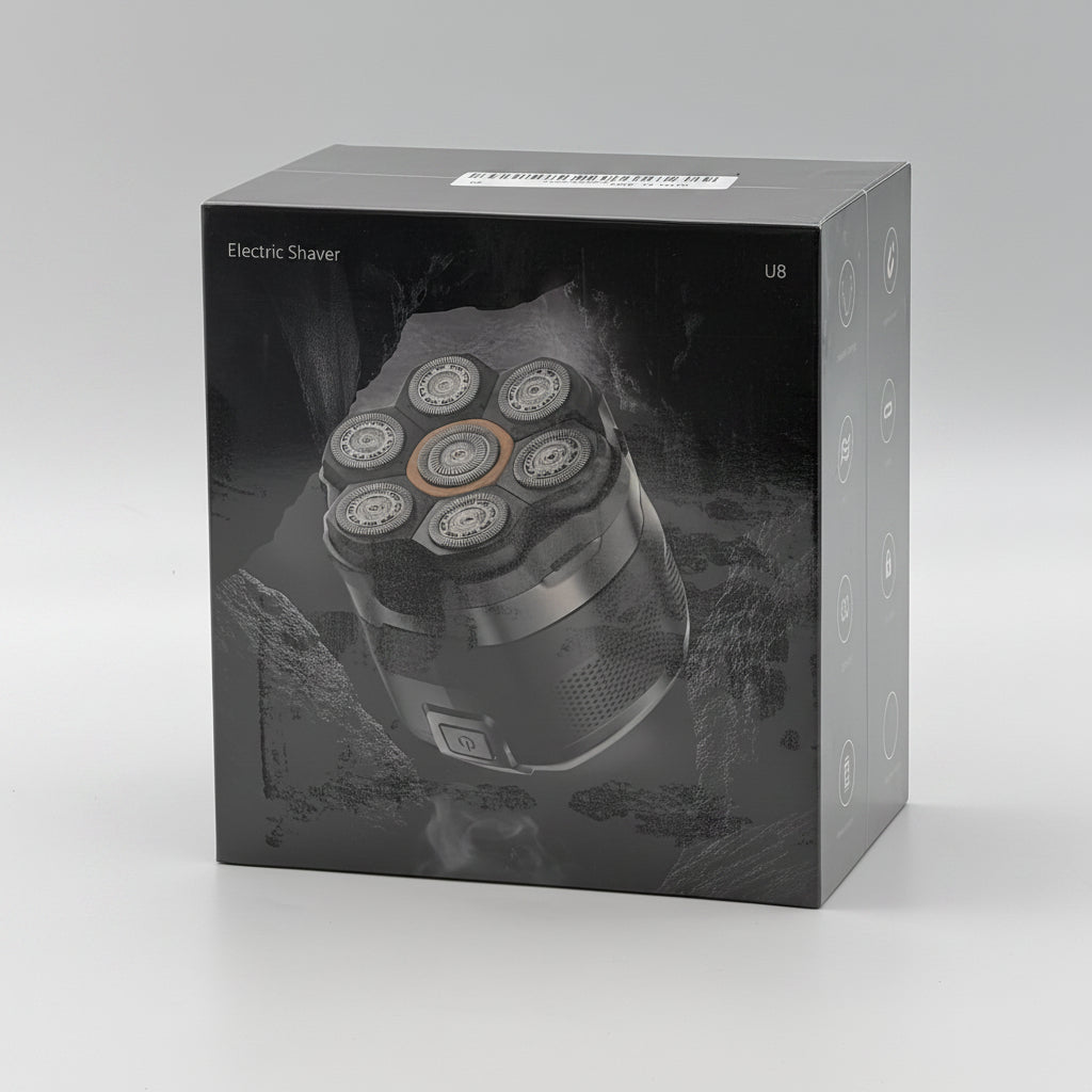 U8 Electric Shaver 7D Rotary Head Wet Dry USB-C Rechargeable LED Display IPX6 New in Box