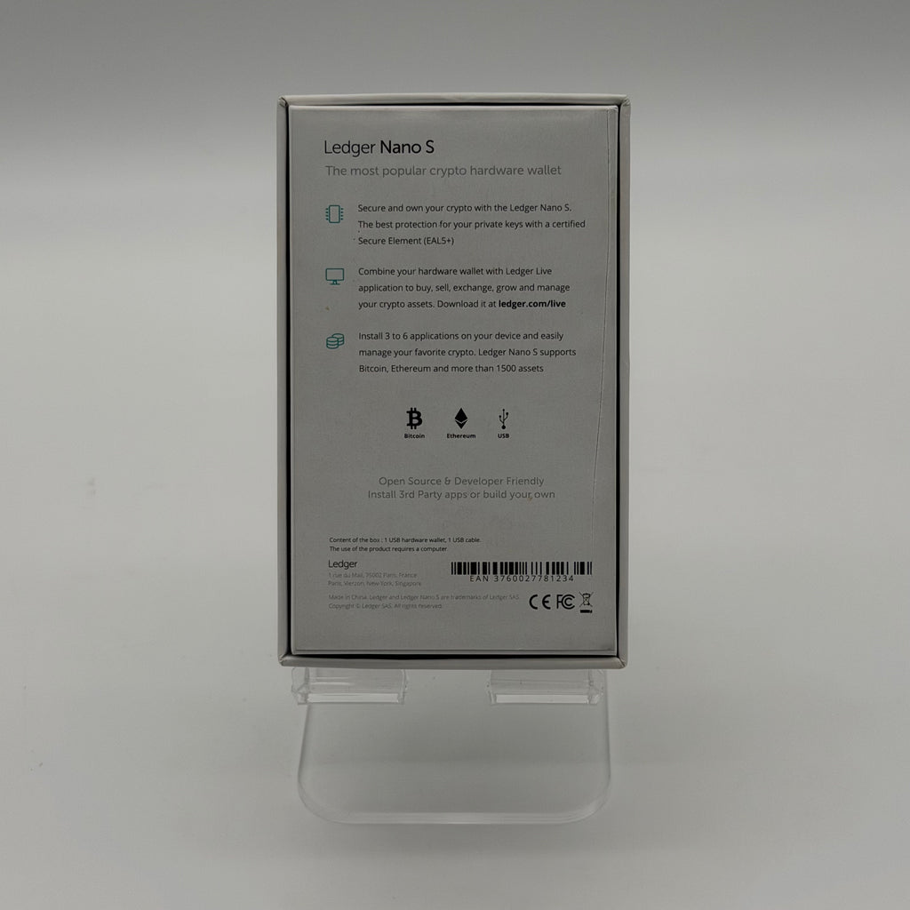 Ledger Nano S Cryptocurrency Hardware Wallet New Open Box
