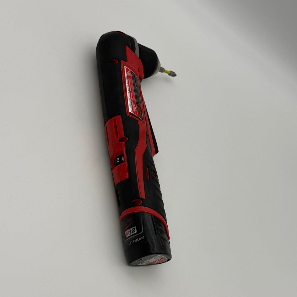 Milwaukee 2415-20 M12 12V 3/8-Inch Cordless Right Angle Drill with M12 Charger and Drill Bit  TESTED