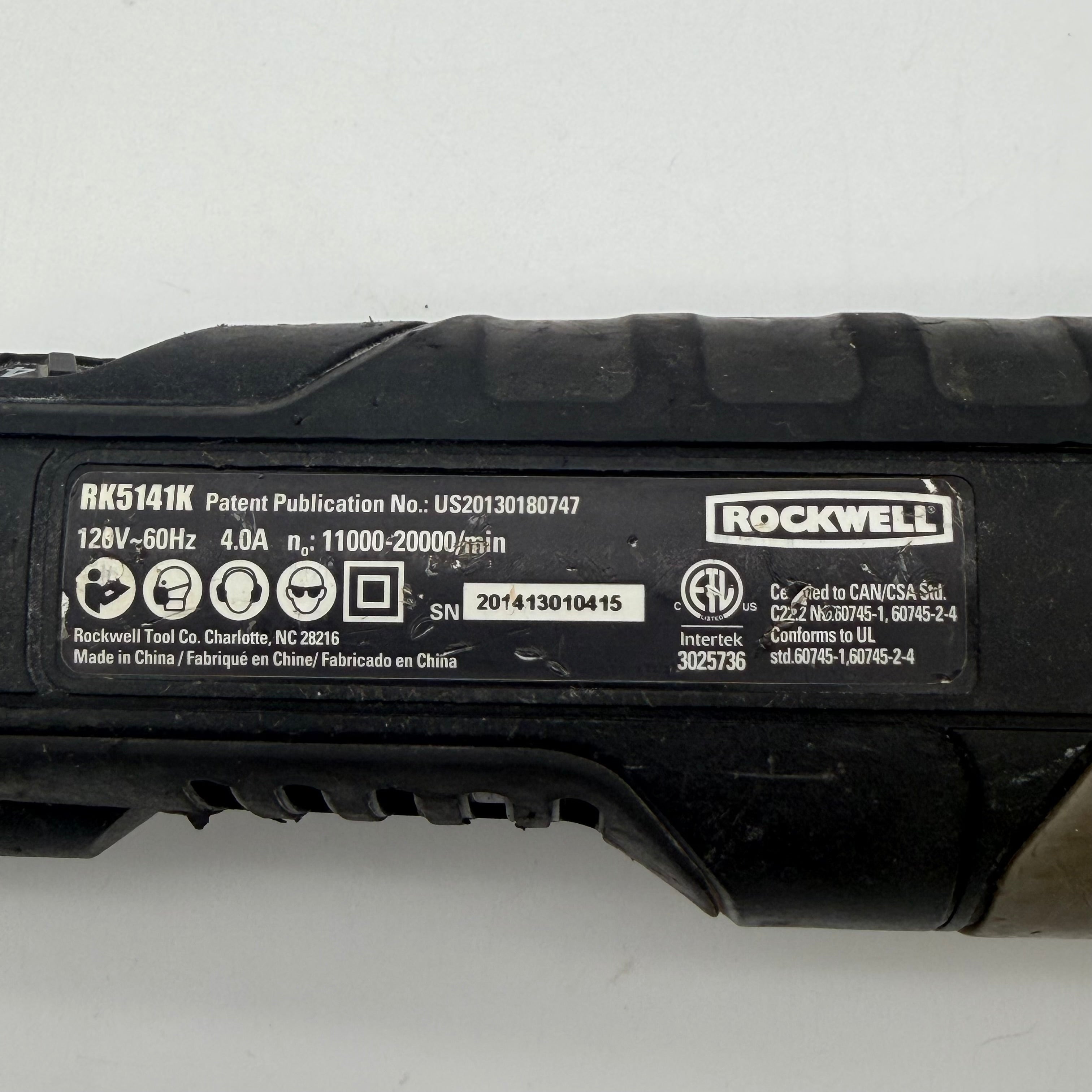 Rockwell F50 Sonicrafter Oscilating Multi Tool Variable Speed Corded 4.0A TESTED