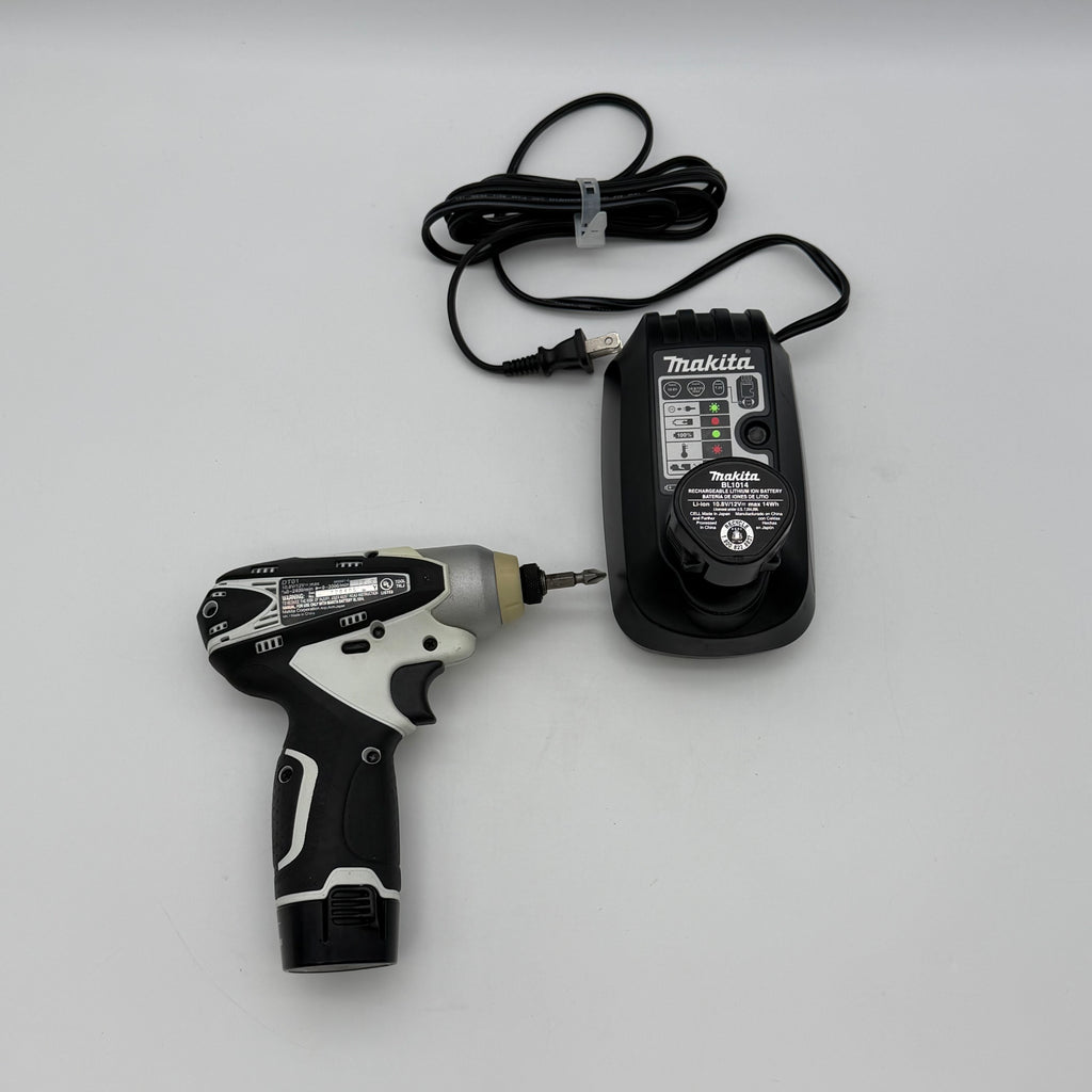 Makita DT01 7.2V Cordless Impact Driver Kit w/ Charger & 2 BL1014 Battery Tested