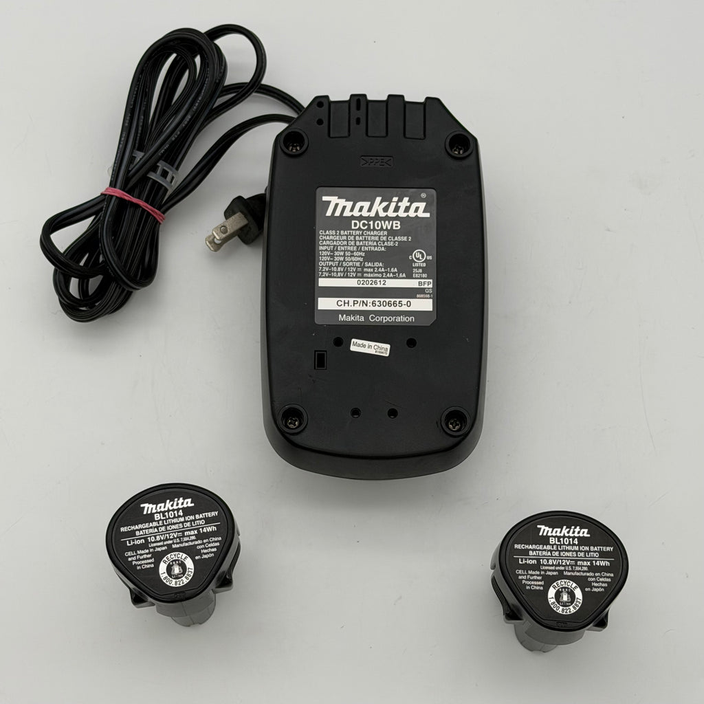 Makita DT01 7.2V Cordless Impact Driver Kit w/ Charger & 2 BL1014 Battery Tested
