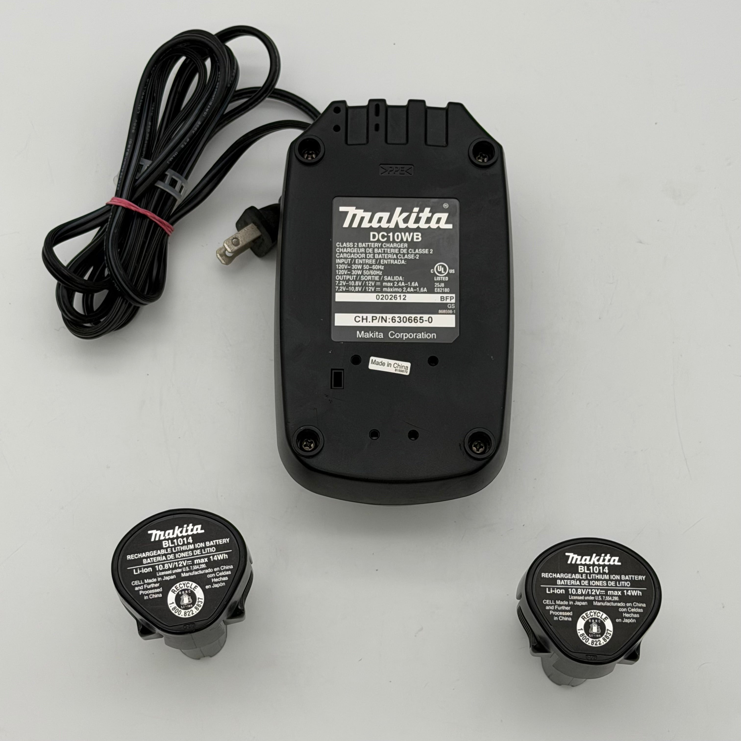 Makita DT01 7.2V Cordless Impact Driver Kit w/ Charger & 2 BL1014 Battery Tested