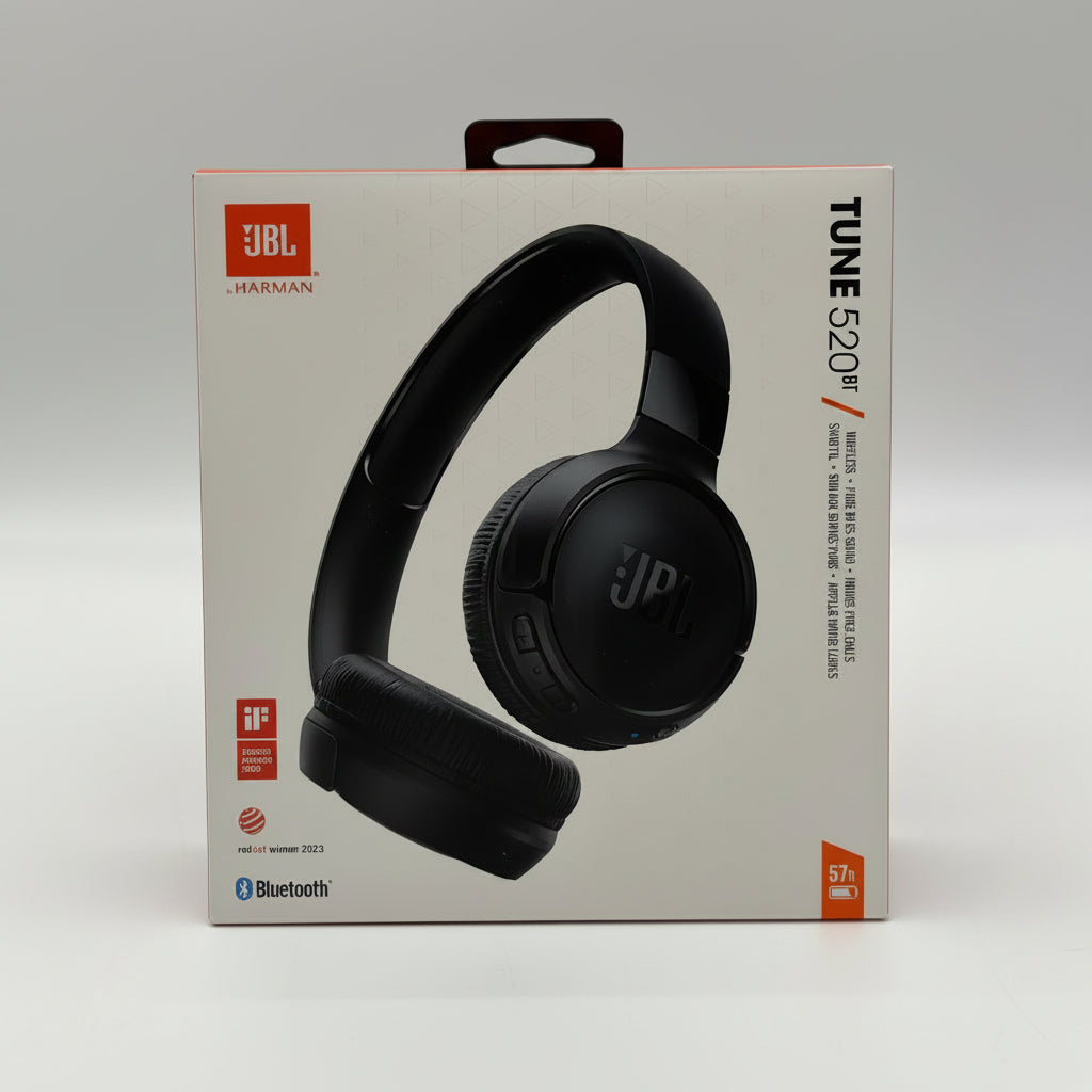 JBL Tune 520BT Bluetooth On-Ear Headphones Black - Sealed Box