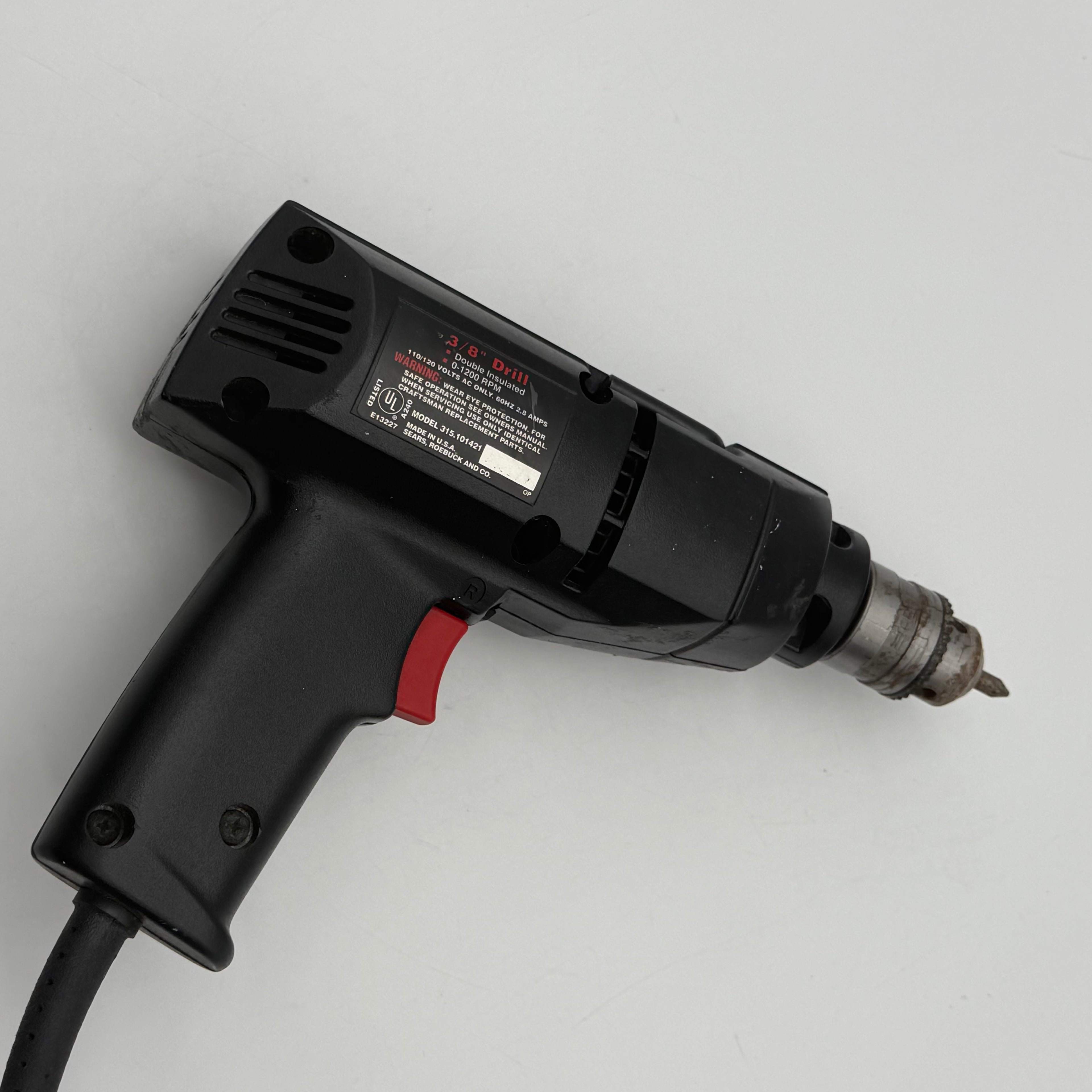 Craftsman 315.101420 1/3 HP Variable Speed 3/8 Inch Corded Drill- TESTED