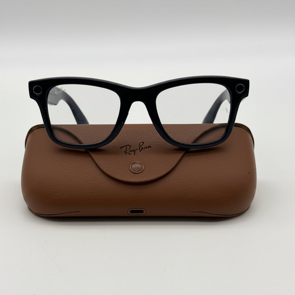 Ray-Ban Meta Wayfarer RW4012 Smart Glasses Jeans Blue Clear Lens