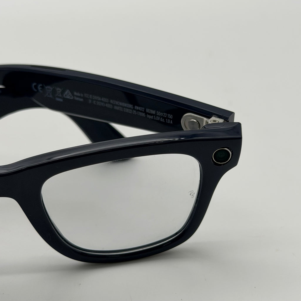 Ray-Ban Meta Wayfarer RW4012 Smart Glasses Jeans Blue Clear Lens