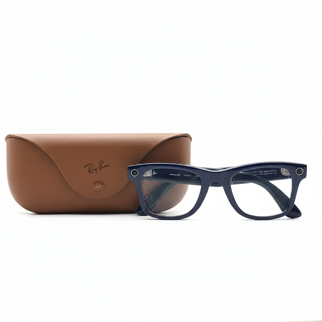 Ray-Ban Meta Wayfarer RW4012 Smart Glasses Jeans Blue Clear Lens