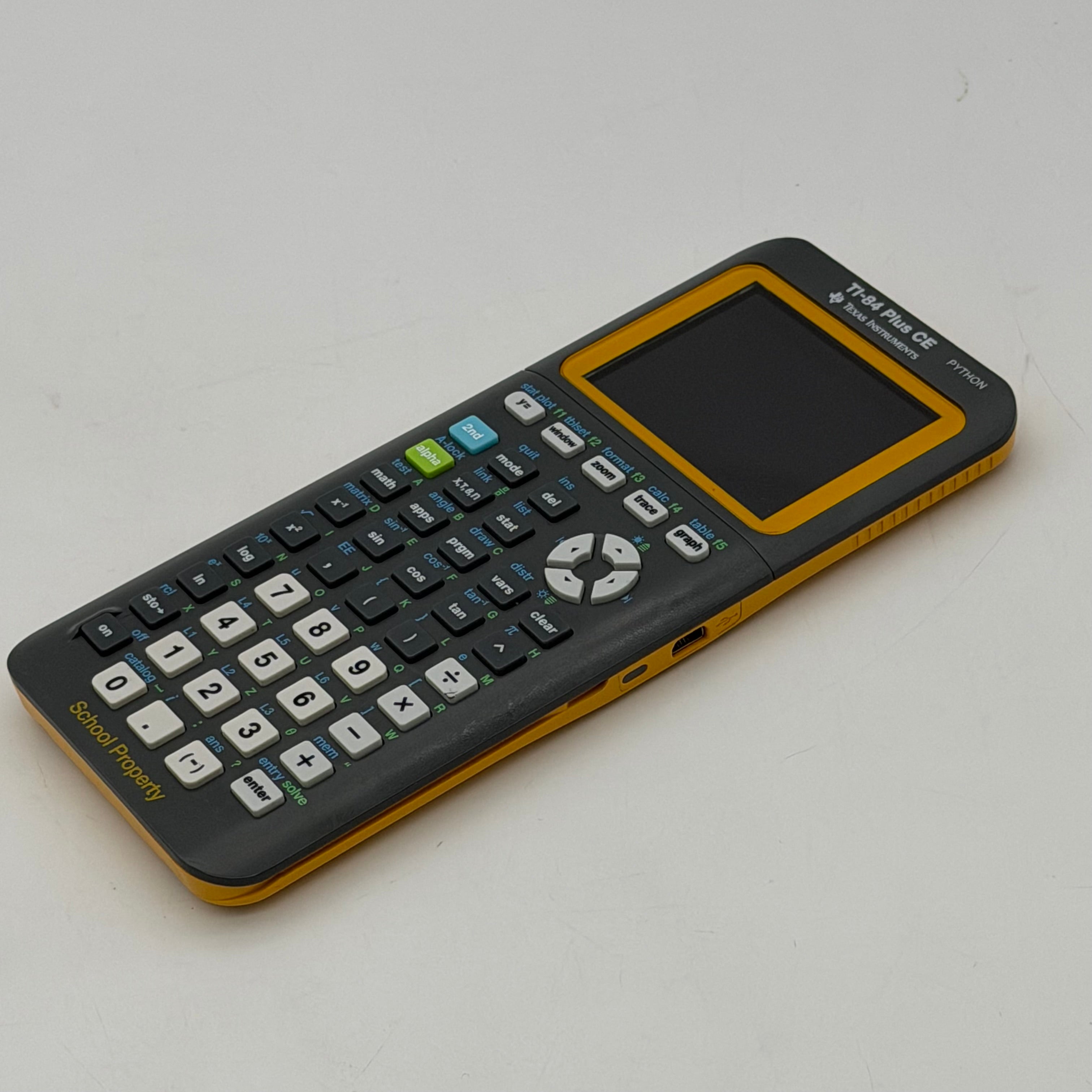 Texas Instruments TI-84 Plus CE Python Yellow School Graphing Calculator