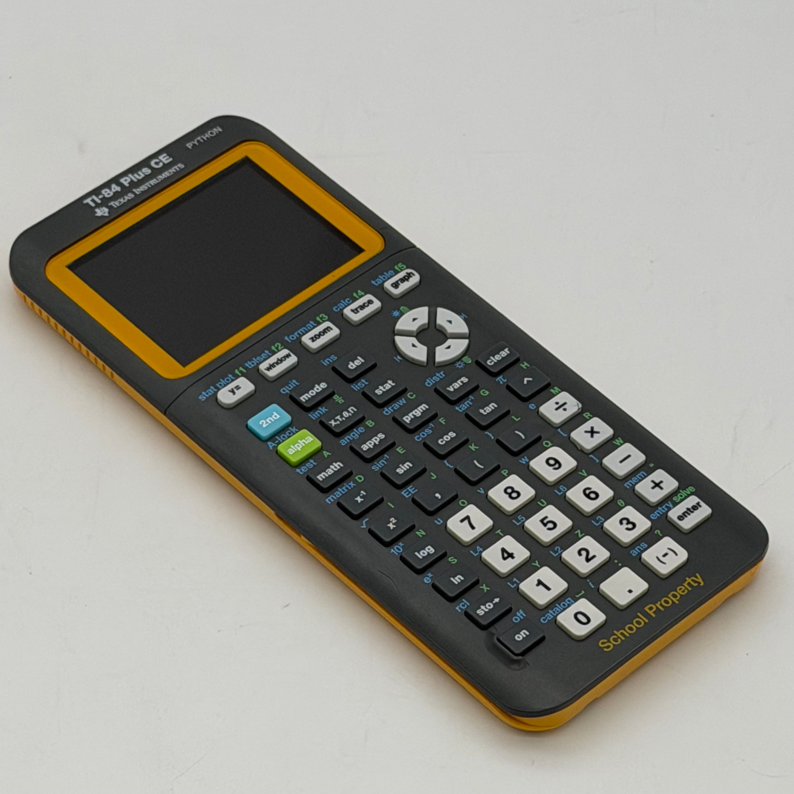 Texas Instruments TI-84 Plus CE Python Yellow School Graphing Calculator